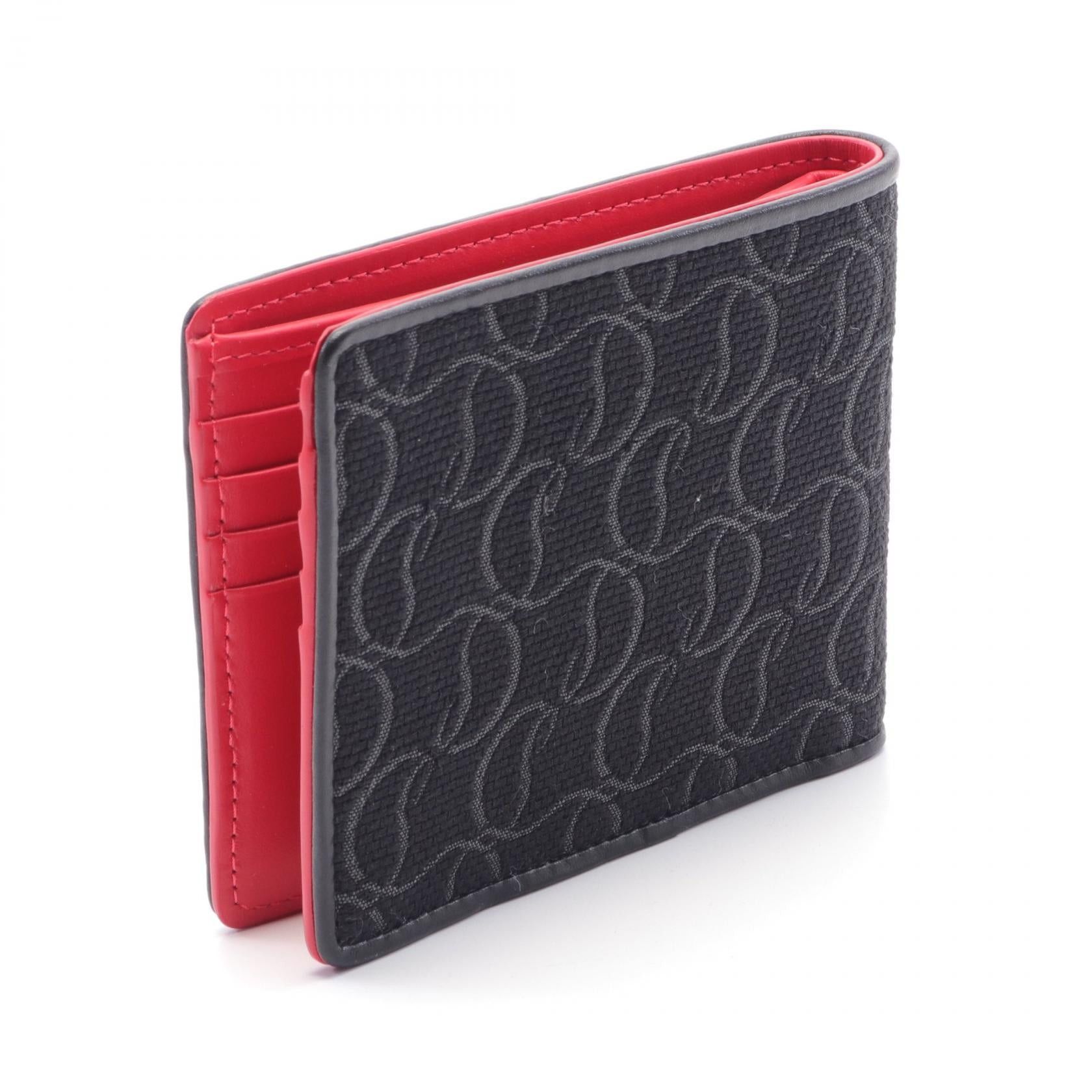 Christian Louboutin Christian Louboutin Bi-Fold Wallet Canvas Leather Black Size ONE SIZE - 2 Thumbnail