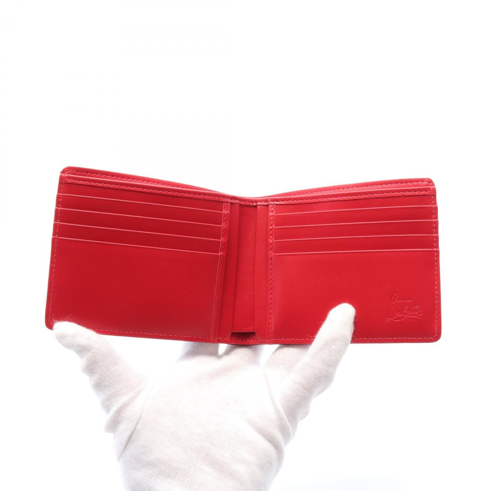 Christian Louboutin Christian Louboutin Bi-Fold Wallet Canvas Leather Black Size ONE SIZE - 3 Thumbnail