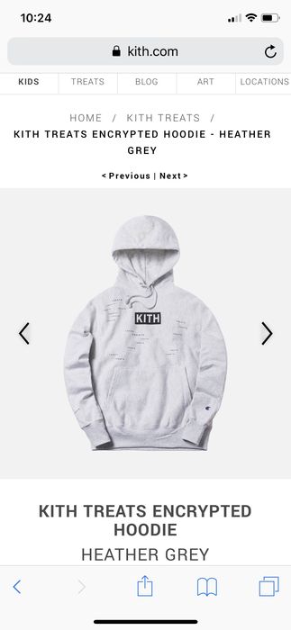 Kith treats deals encrypted hoodie