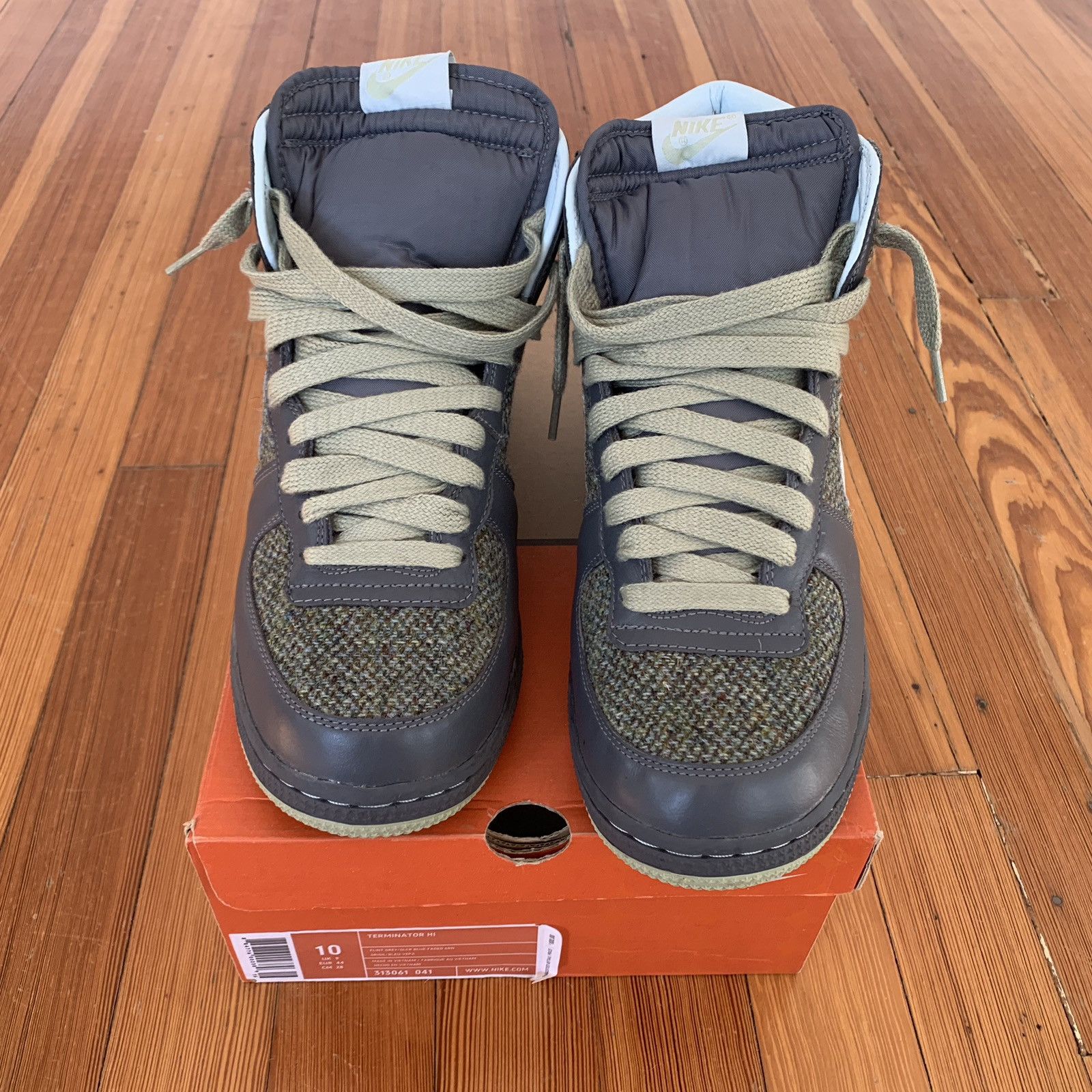 harris tweed nike terminator trainers