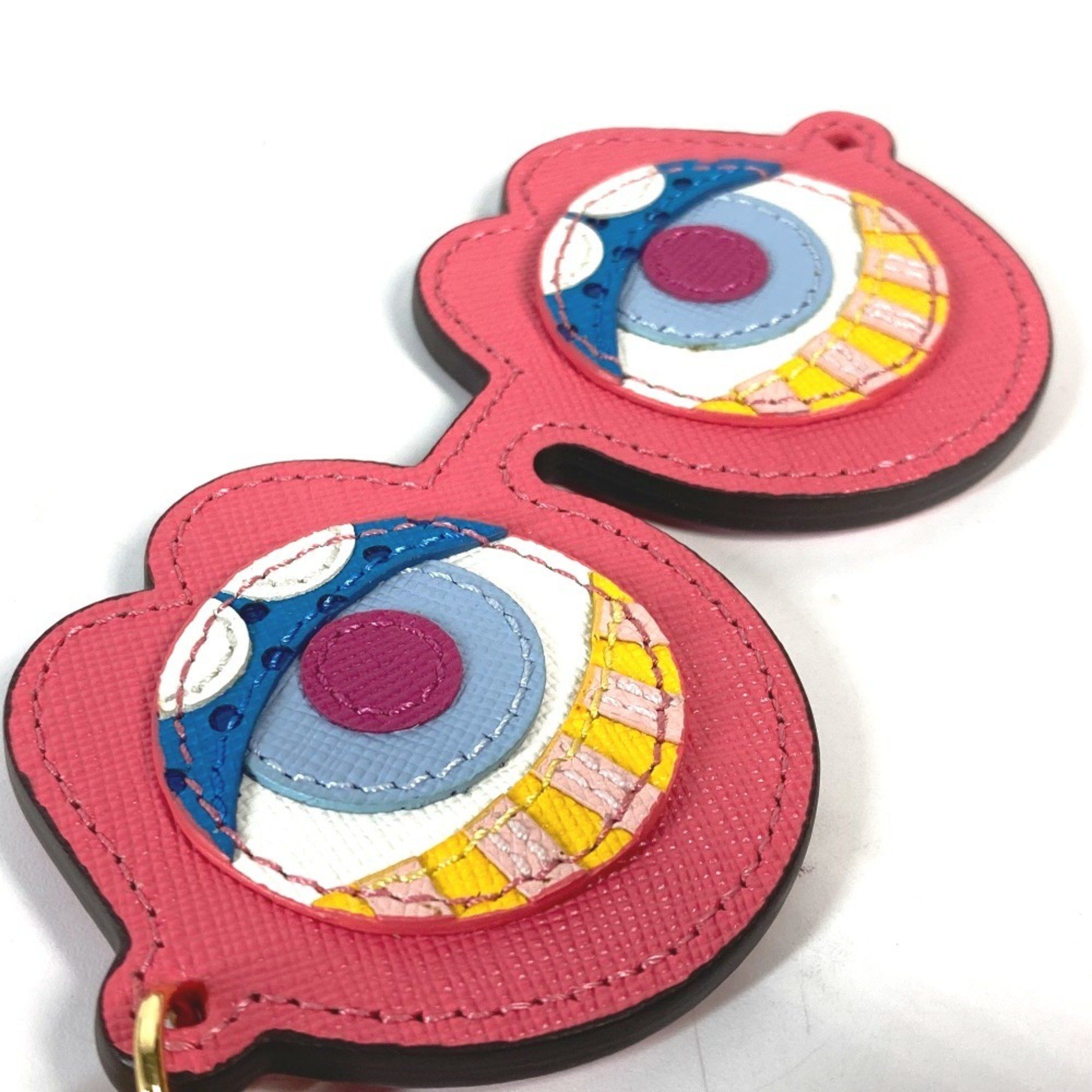 MCM MCM CRAIG & KARL collaboration Craig Karl glasses design bag charm keychain leather men's women's pink Size ONE SIZE - 10 Thumbnail