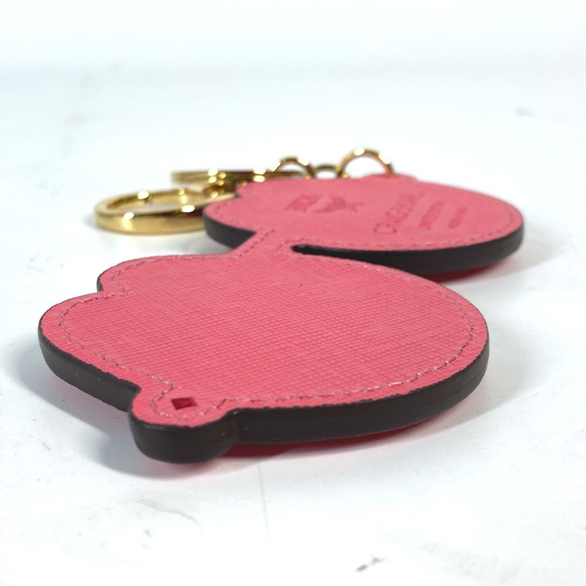 MCM MCM CRAIG & KARL collaboration Craig Karl glasses design bag charm keychain leather men's women's pink Size ONE SIZE - 4 Thumbnail
