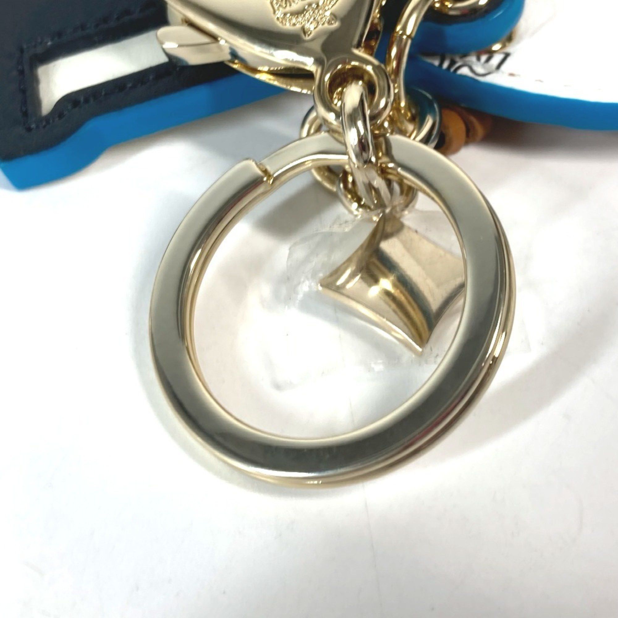 MCM MCM Visetos M Round Bag Charm Keychain Leather Men's Women's White Size ONE SIZE - 10 Thumbnail