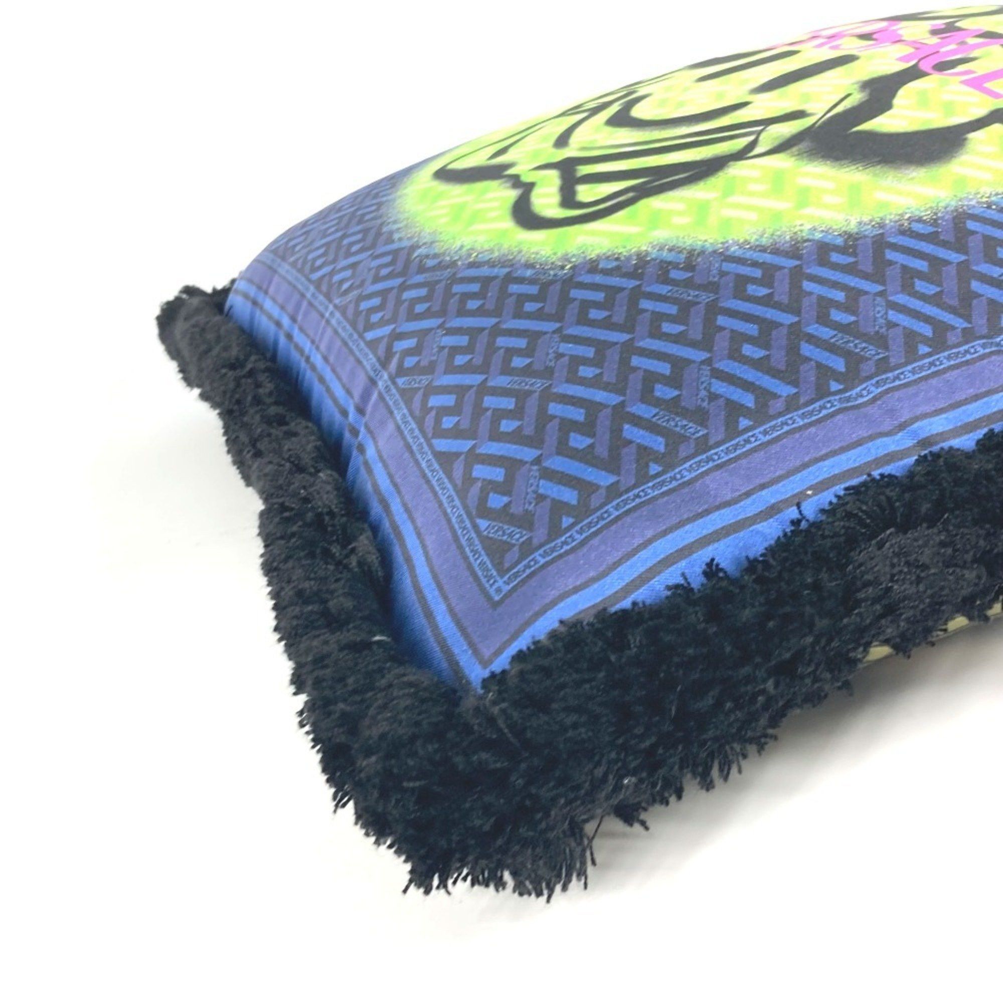 Versace VERSACE Medusa Pillow, Silk, Cushion, Men's, Women's, Blue Size ONE SIZE - 5 Thumbnail