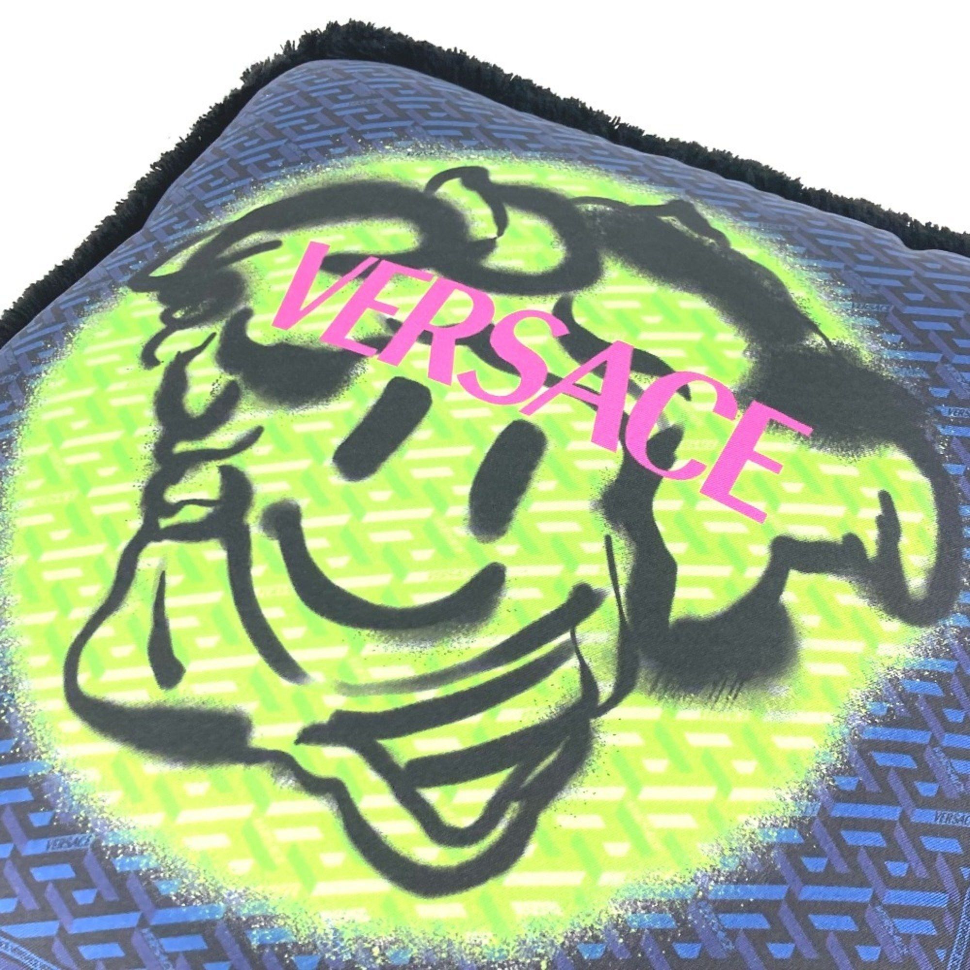 Versace VERSACE Medusa Pillow, Silk, Cushion, Men's, Women's, Blue Size ONE SIZE - 6 Thumbnail