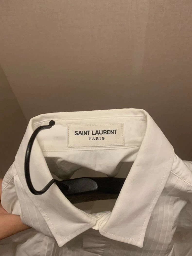 トップス SAINT LAURENT PARIS Shirt Pleated Saint Laurent Paris Pleated shirt