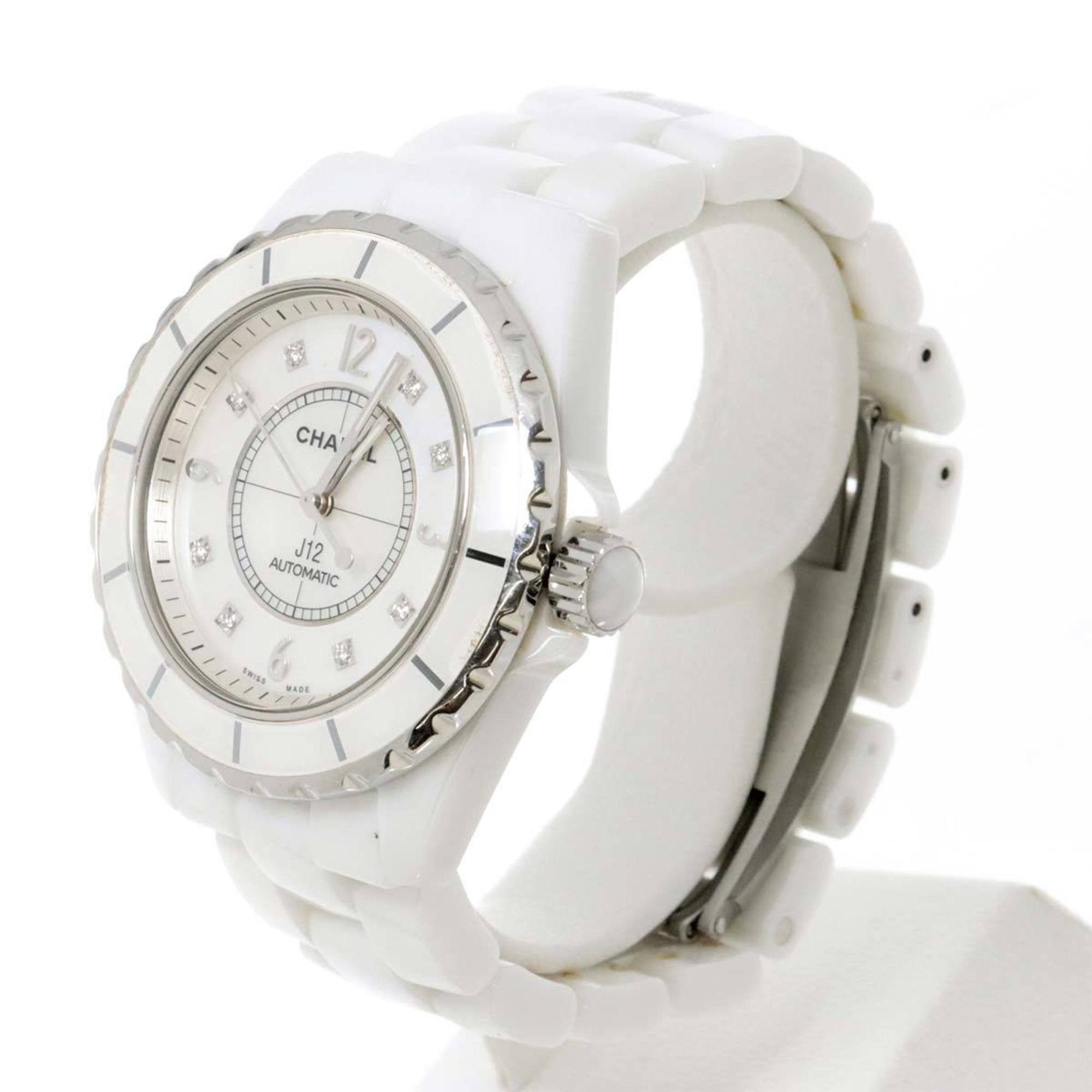 Chanel Chanel J12 H2423 Men s Watch 8P Diamond White Shell Ceramic Automatic Self Winding Grailed