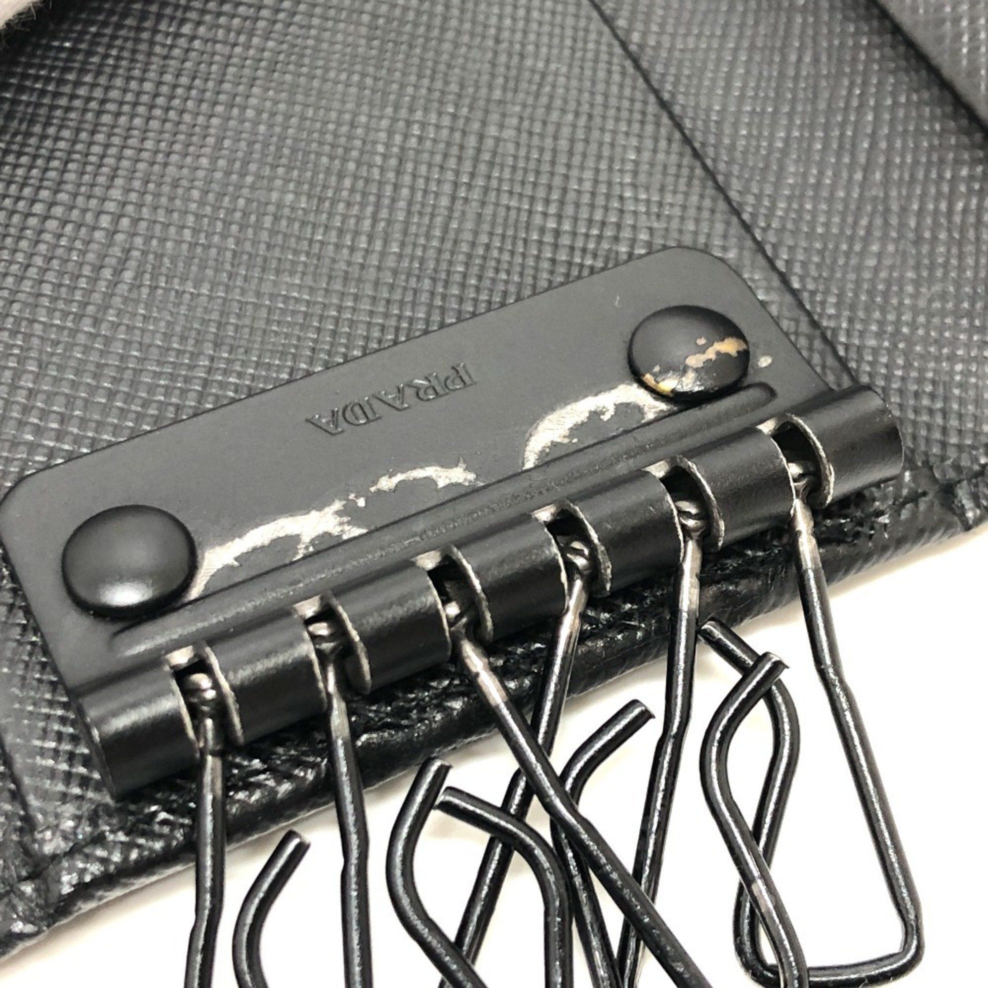 Prada PRADA Camouflage 6-Key Holder Long Key Case Nylon Women's Black Size ONE SIZE - 10 Thumbnail