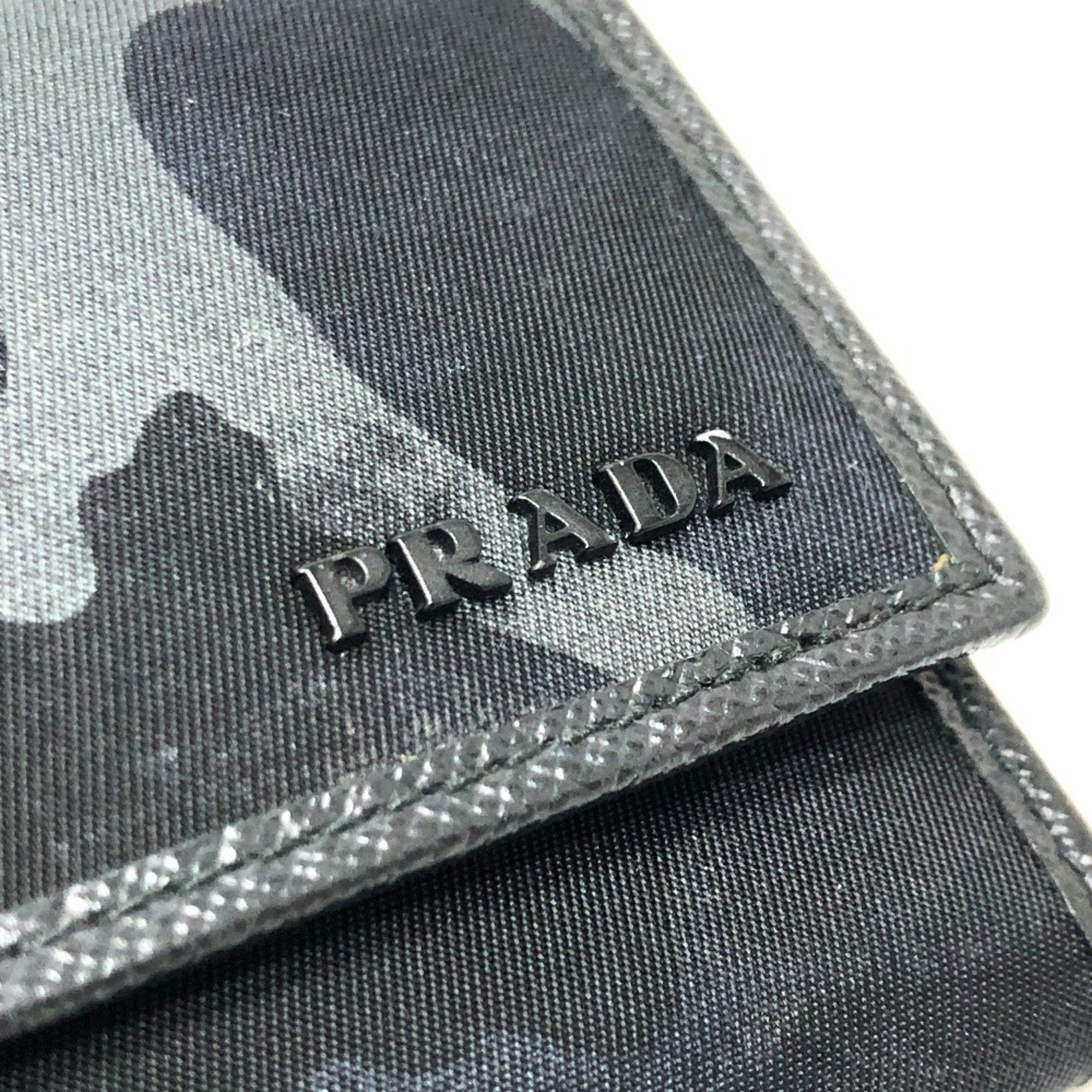 Prada PRADA Camouflage 6-Key Holder Long Key Case Nylon Women's Black Size ONE SIZE - 6 Thumbnail