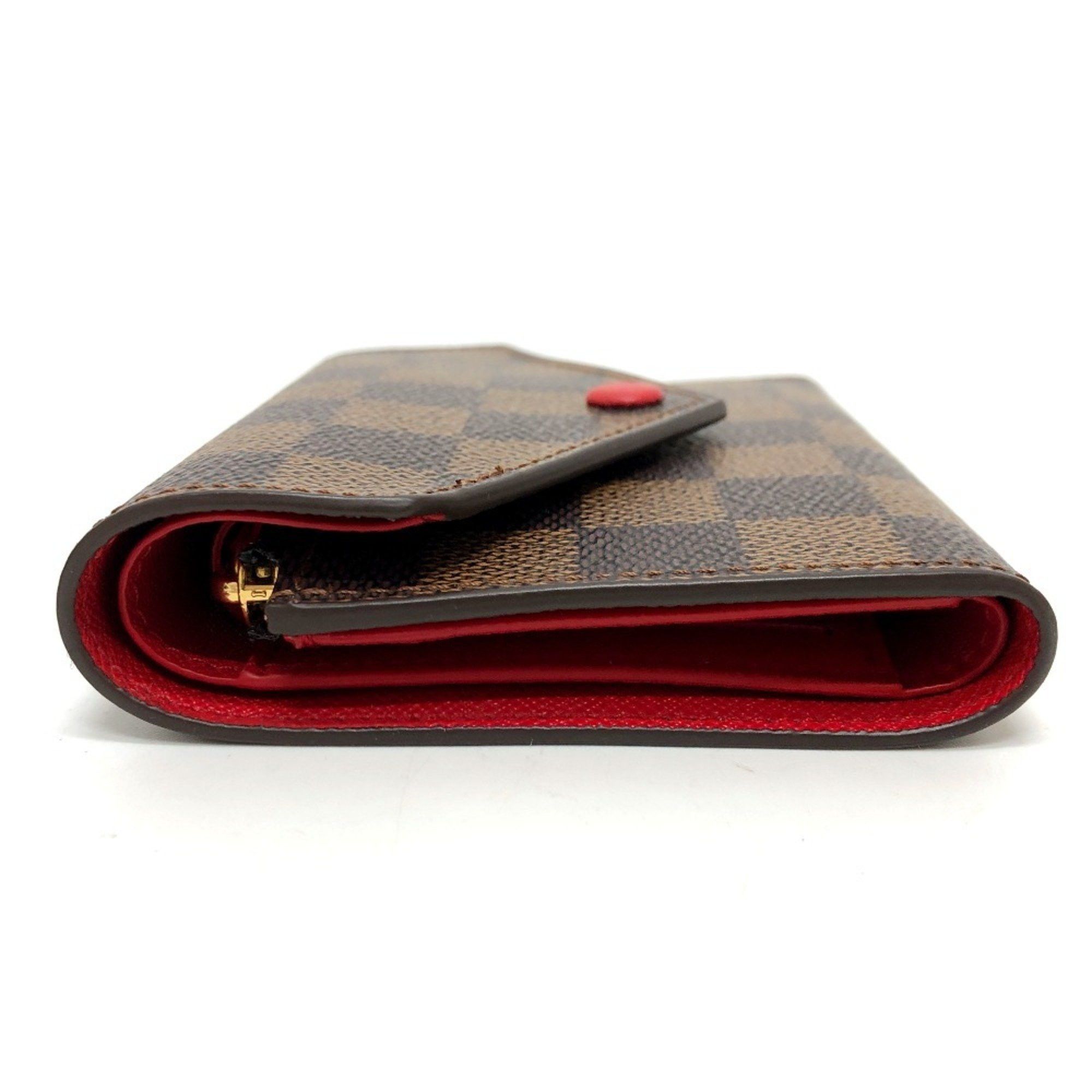 Louis Vuitton LOUIS VUITTON N41659 Portefeuille Victorine Bi-fold wallet Wallet Compact Damier canvas Men's Women's Ebene Brown Size ONE SIZE - 4 Thumbnail