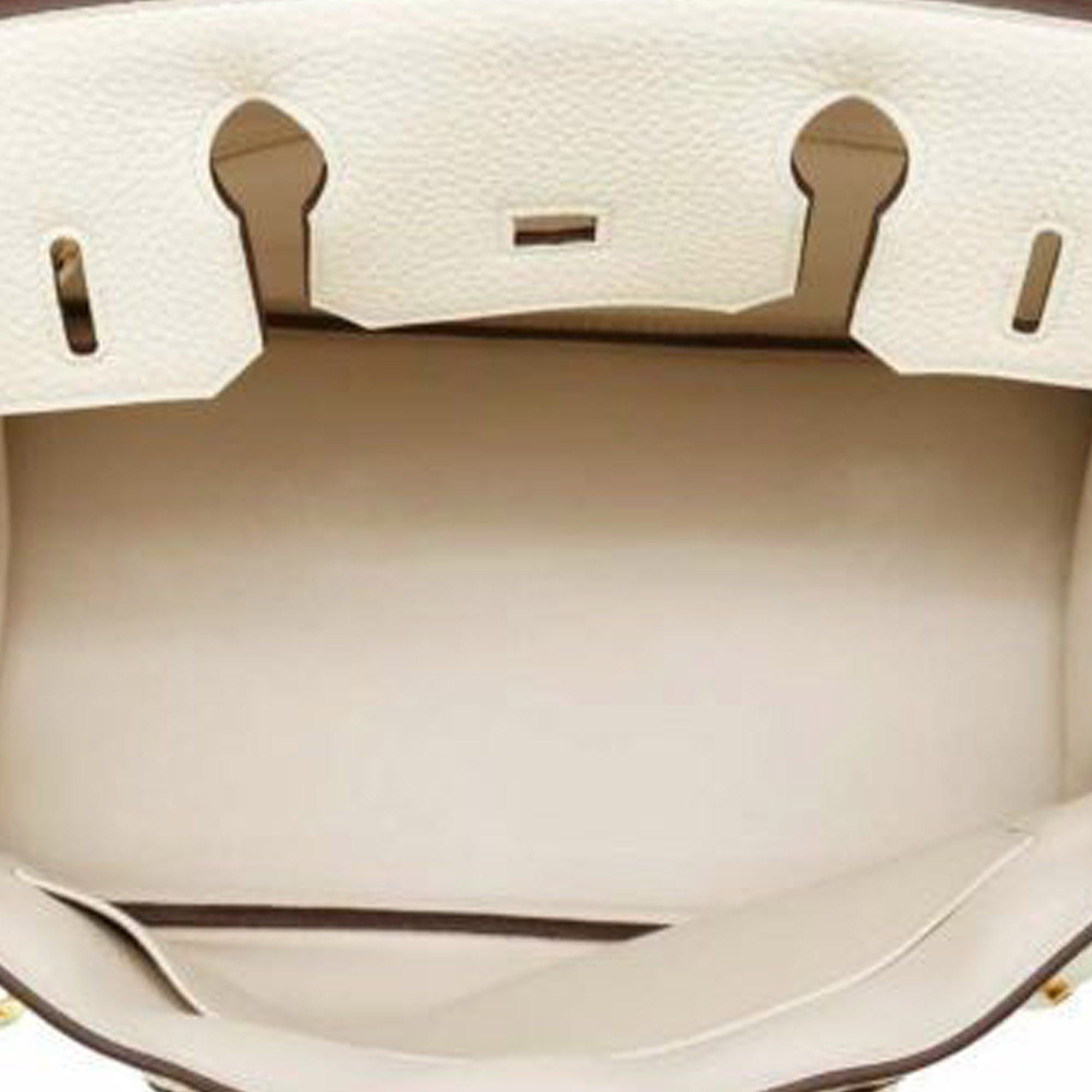 Hermes Hermès Clemence Birkin Retourne 30 White Size ONE SIZE - 4 Thumbnail