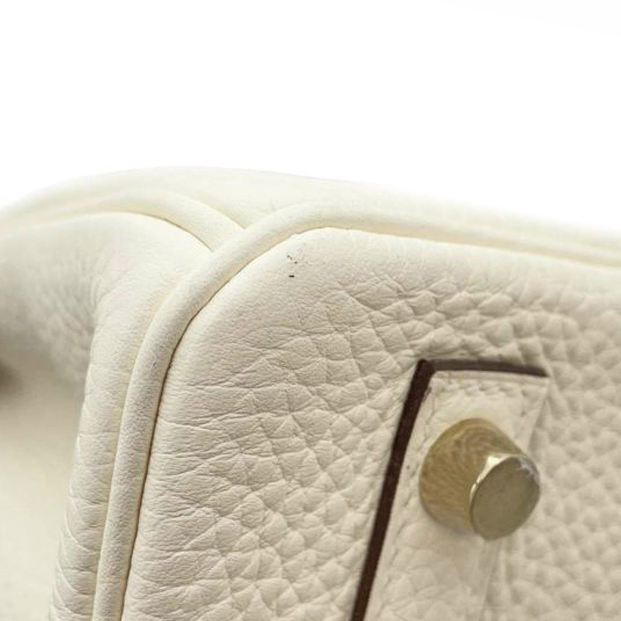 Hermes Hermès Clemence Birkin Retourne 30 White Size ONE SIZE - 8 Thumbnail