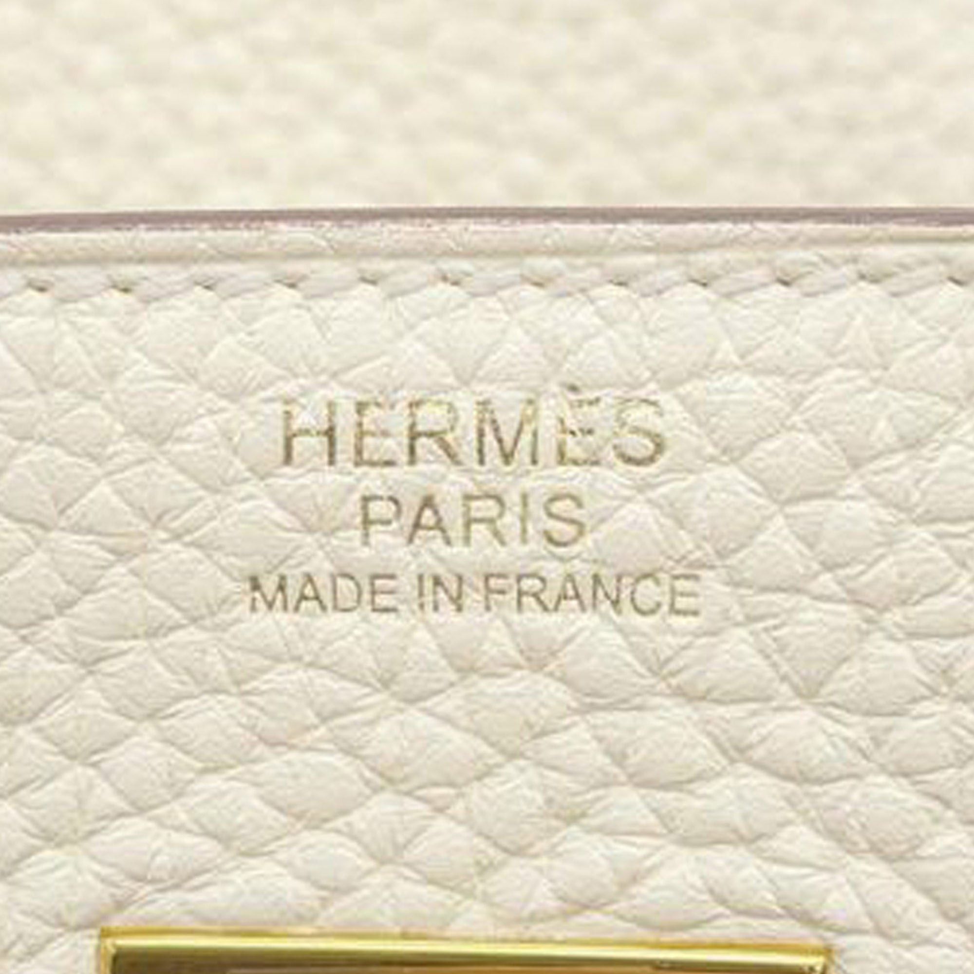 Hermes Hermès Clemence Birkin Retourne 30 White Size ONE SIZE - 5 Thumbnail
