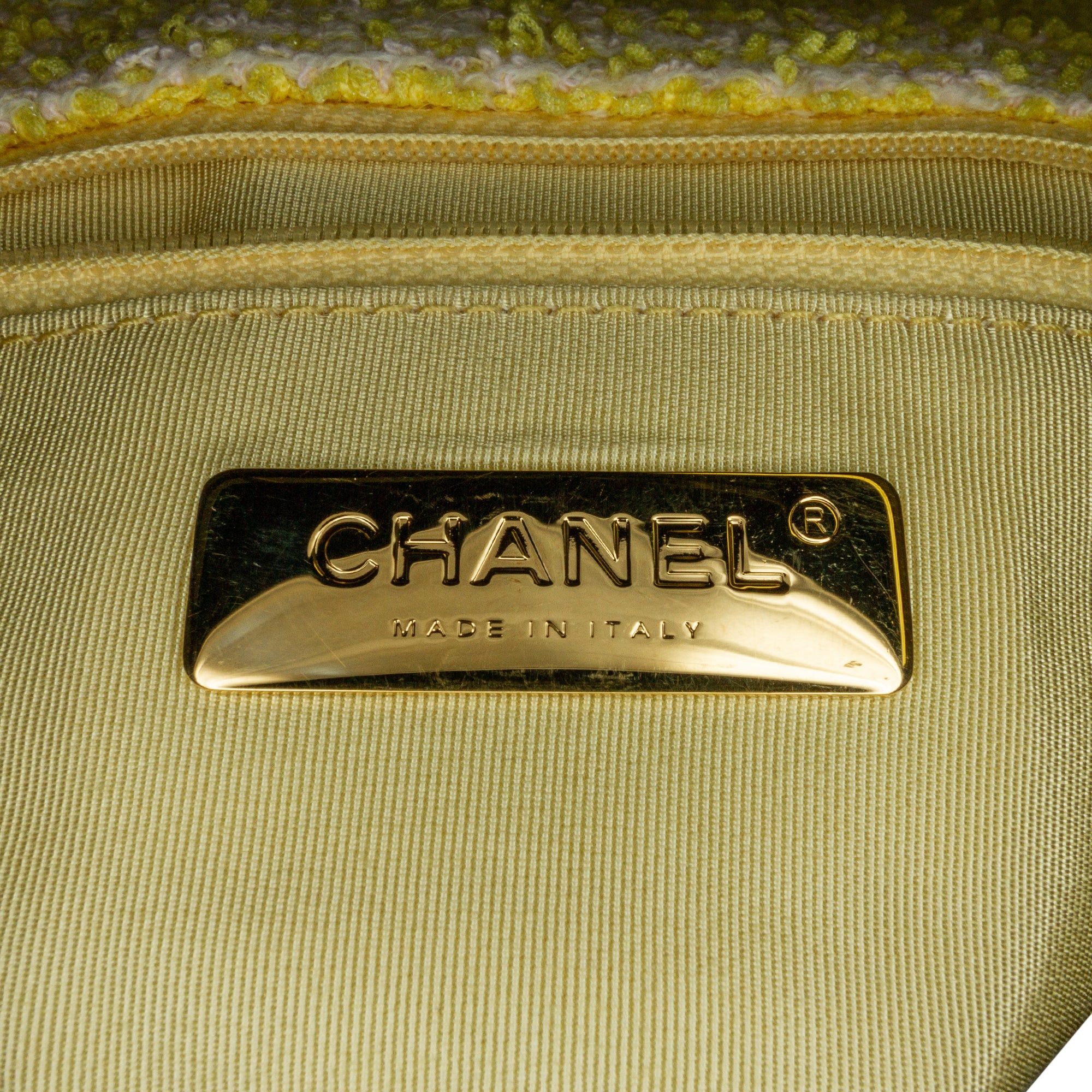 Chanel Chanel Medium Tweed 19 Flap Yellow Size ONE SIZE - 5 Thumbnail
