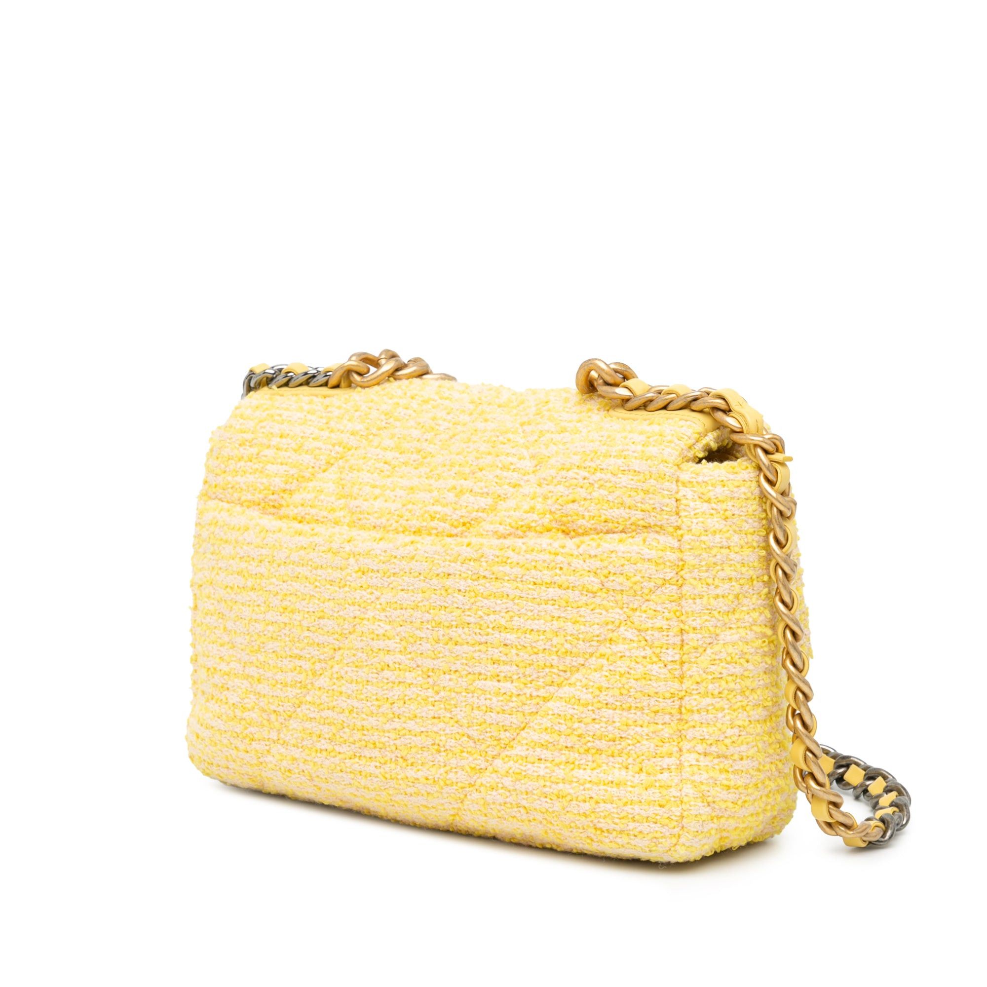 Chanel Chanel Medium Tweed 19 Flap Yellow Size ONE SIZE - 2 Thumbnail