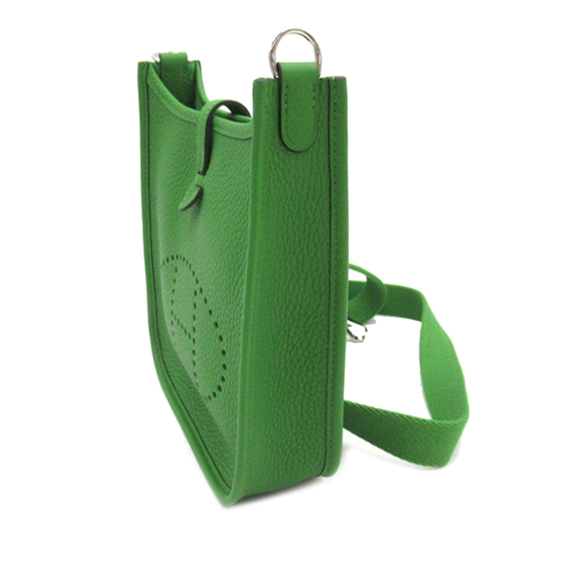 Hermes Hermès Taurillon Clemence Evelyne TPM Green Size ONE SIZE - 2 Thumbnail