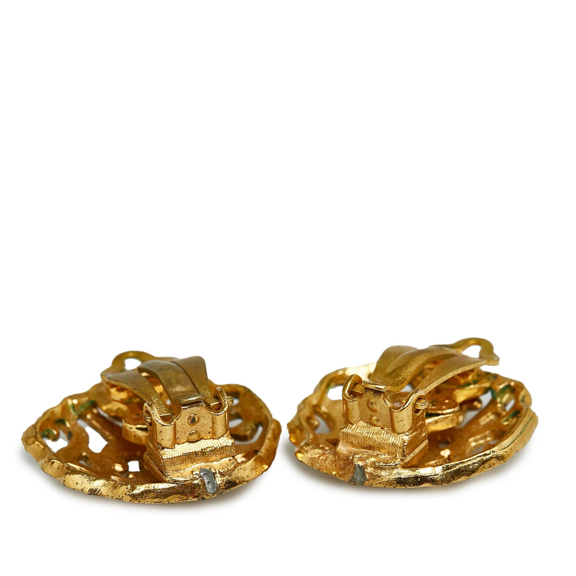Chanel Chanel CC Clip-on Earrings Gold Size ONE SIZE - 3 Thumbnail