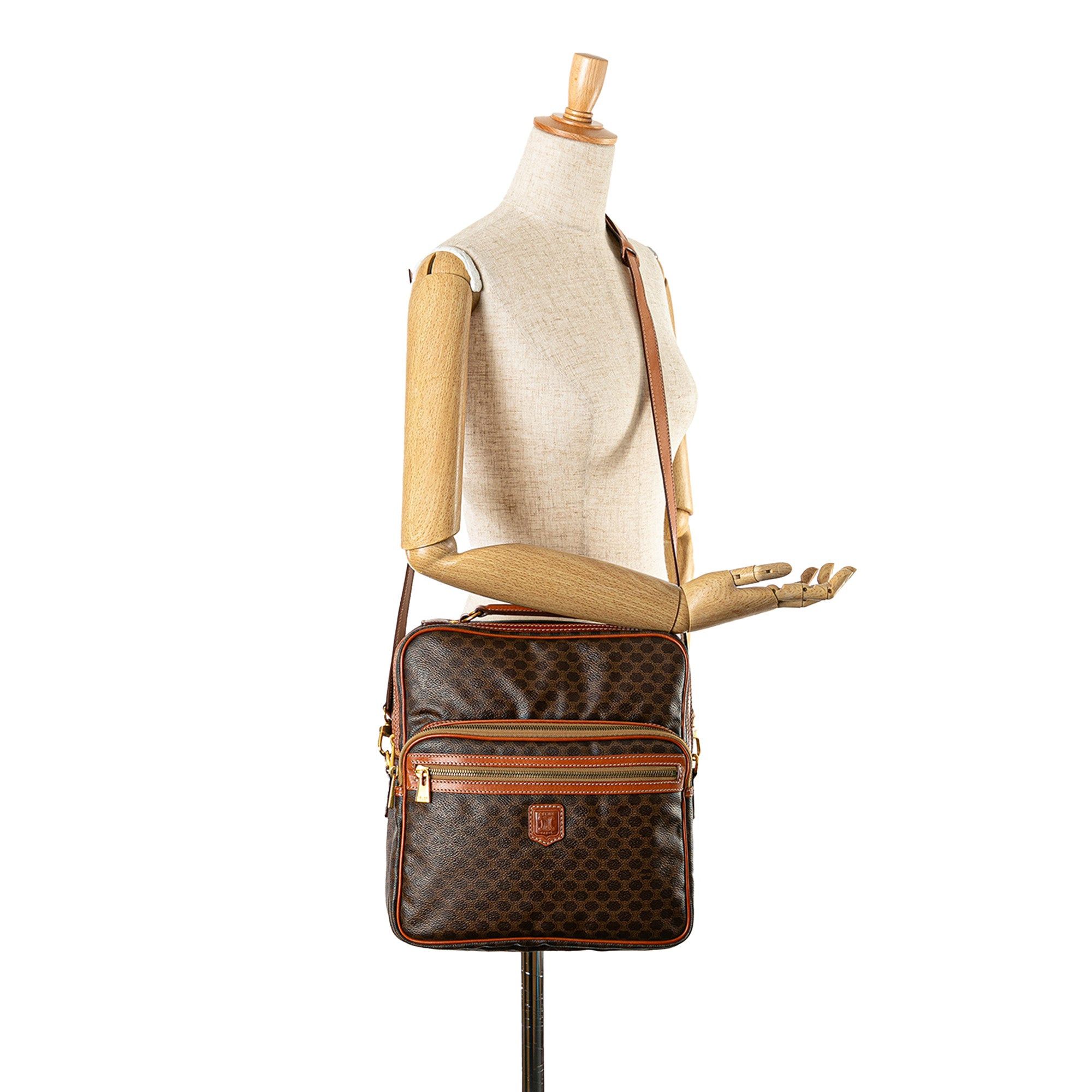 Celine Celine Macadam Satchel Brown Size ONE SIZE - 13 Thumbnail