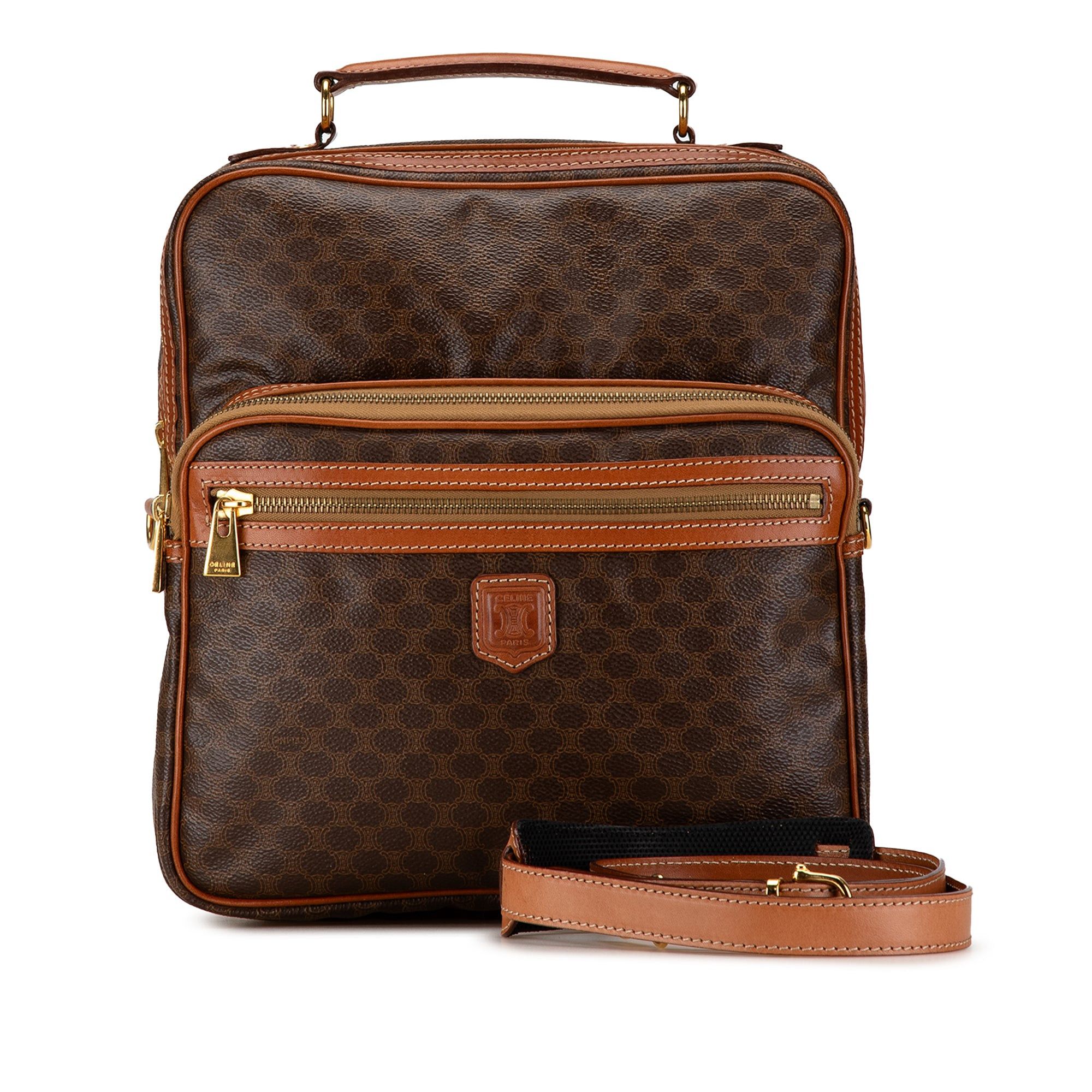 Celine Celine Macadam Satchel Brown Size ONE SIZE - 14 Thumbnail