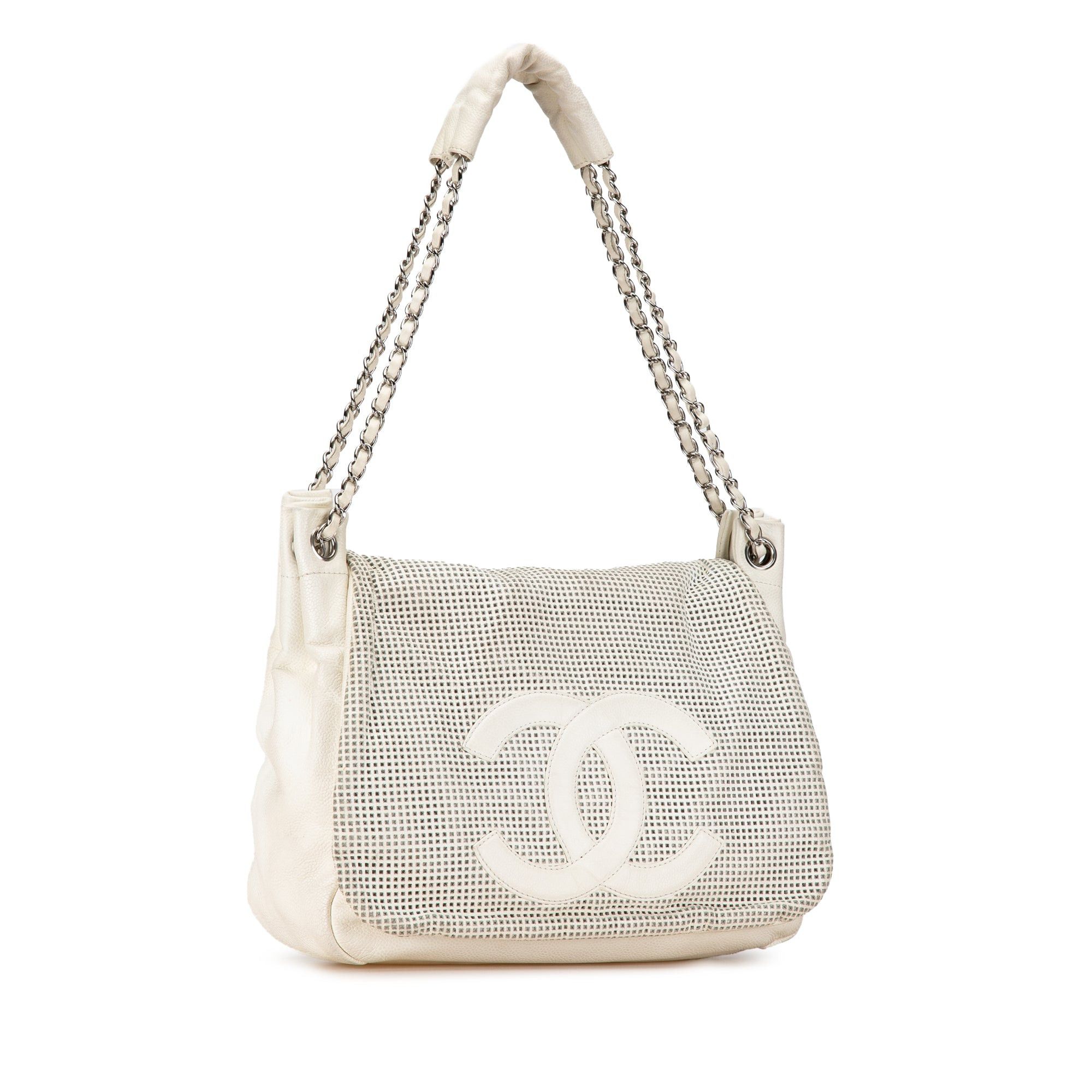 Chanel Chanel Caviar Perforated Hollywood Accordion Flap White Size ONE SIZE - 2 Thumbnail