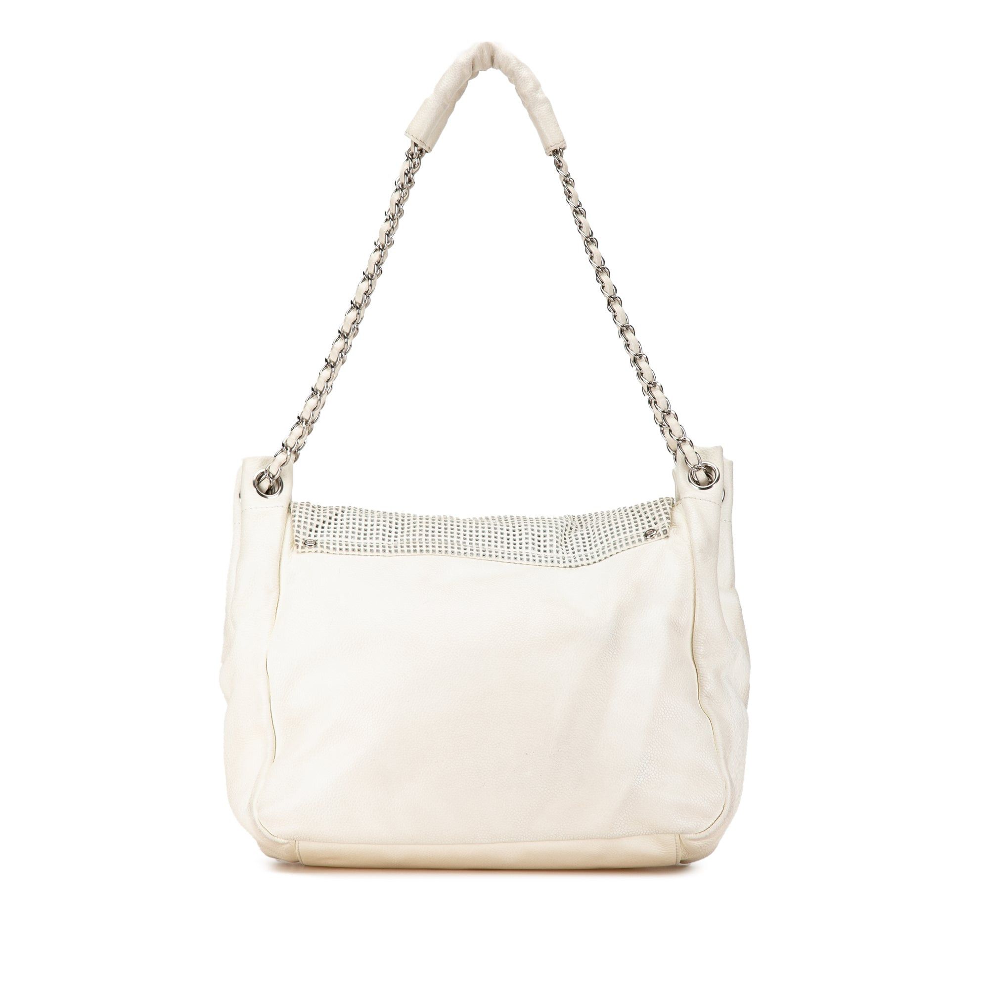 Chanel Chanel Caviar Perforated Hollywood Accordion Flap White Size ONE SIZE - 3 Thumbnail