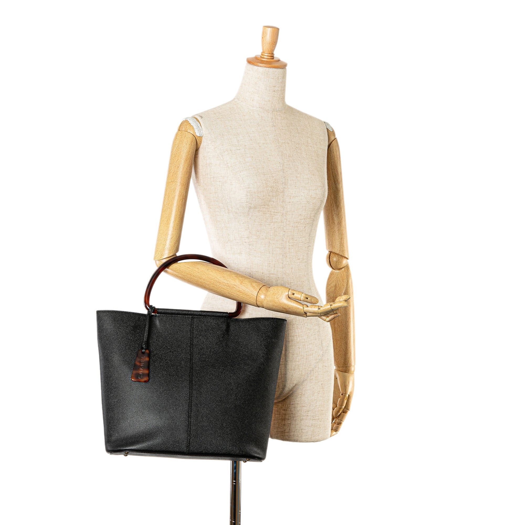 Chanel Chanel Caviar Tortoise Top Handle Tote Black Size ONE SIZE - 7 Thumbnail
