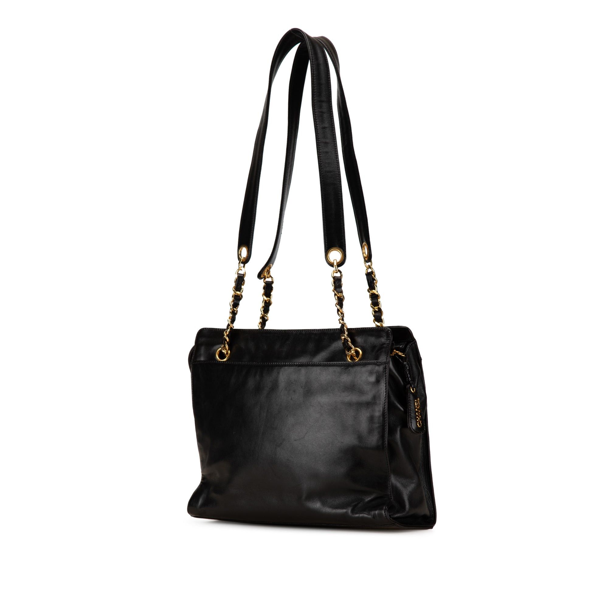 Chanel Chanel CC Lambskin Chain Tote Black Size ONE SIZE - 2 Thumbnail