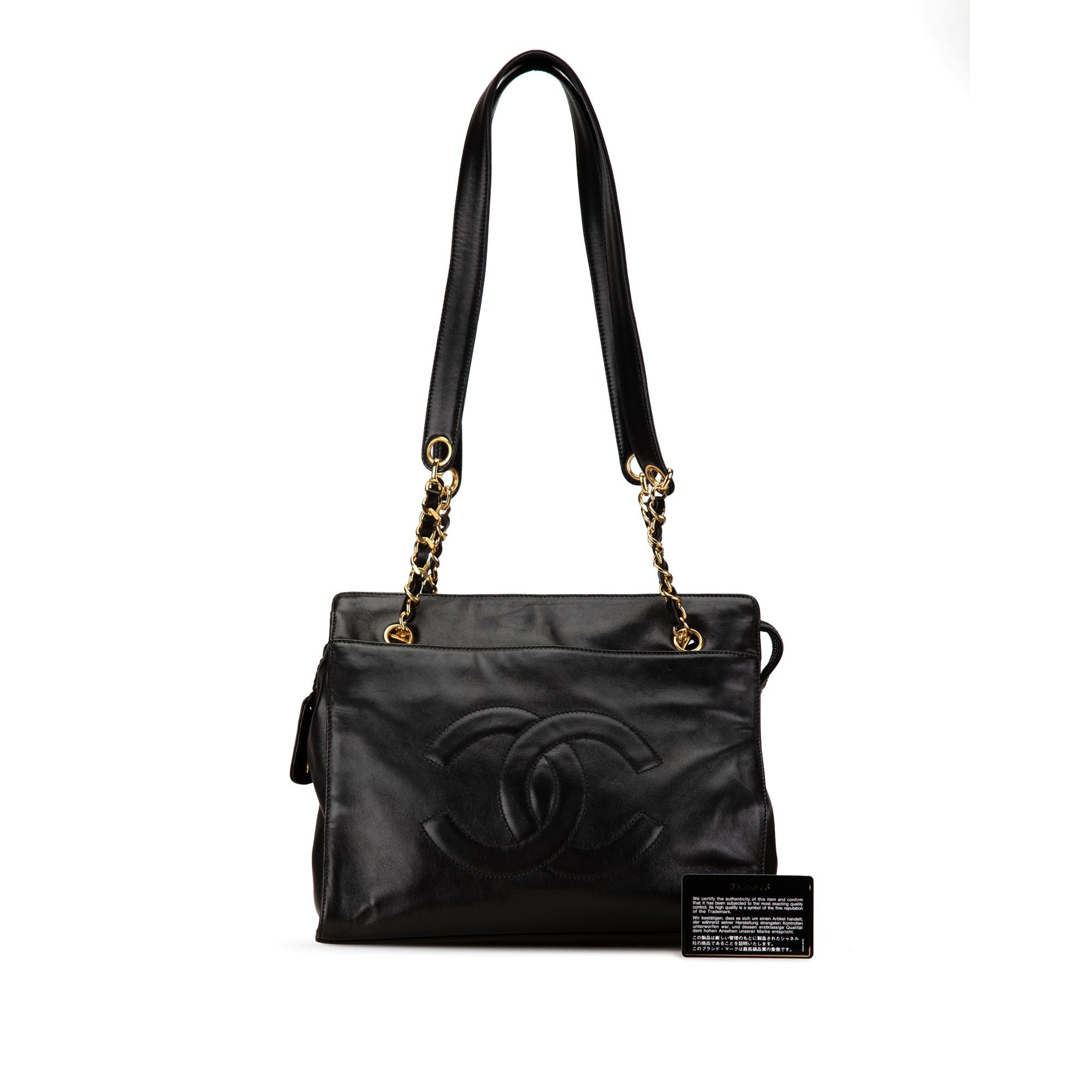 Chanel Chanel CC Lambskin Chain Tote Black Size ONE SIZE - 8 Thumbnail