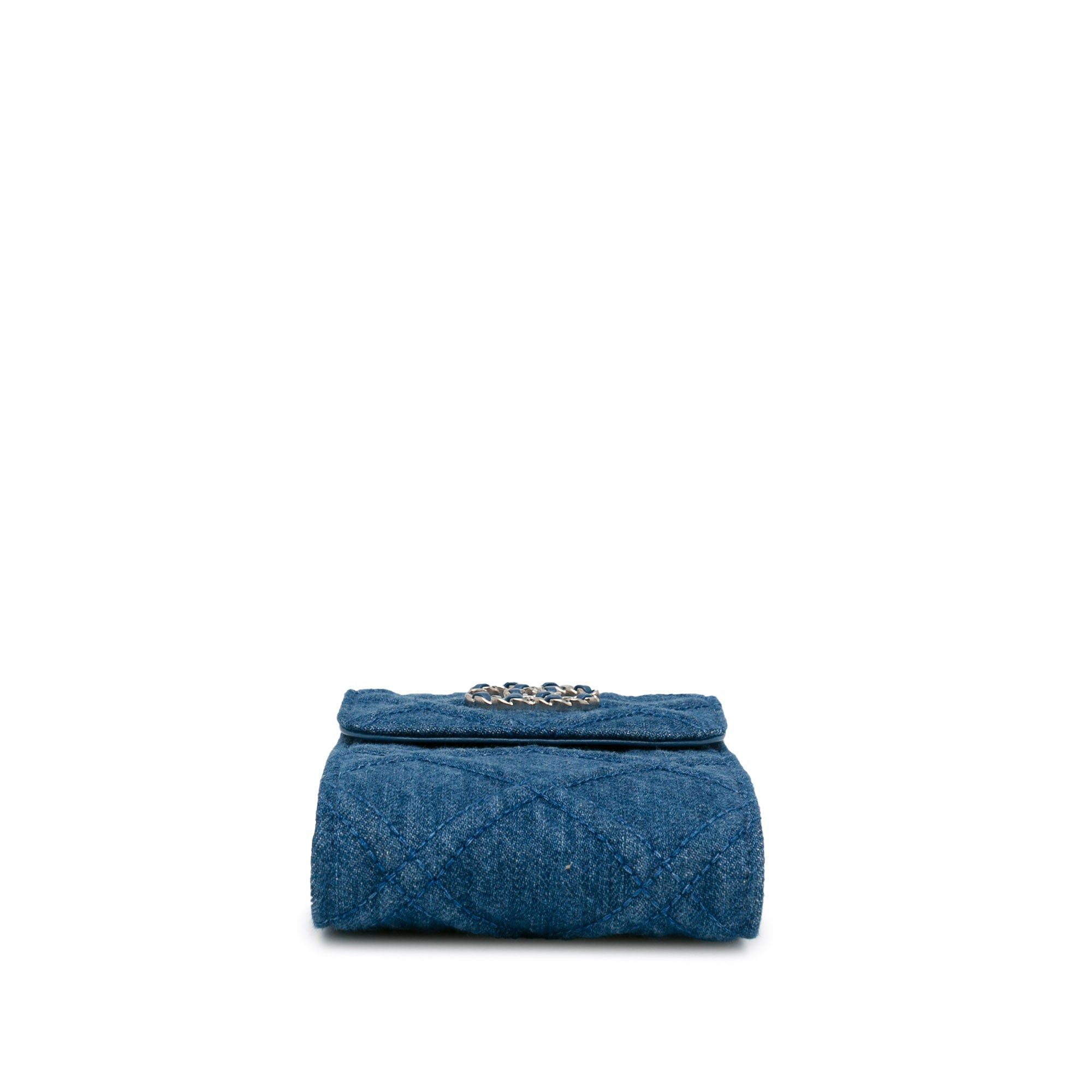 Chanel Chanel Denim 19 Phone Holder with Chain Blue Size ONE SIZE - 4 Thumbnail