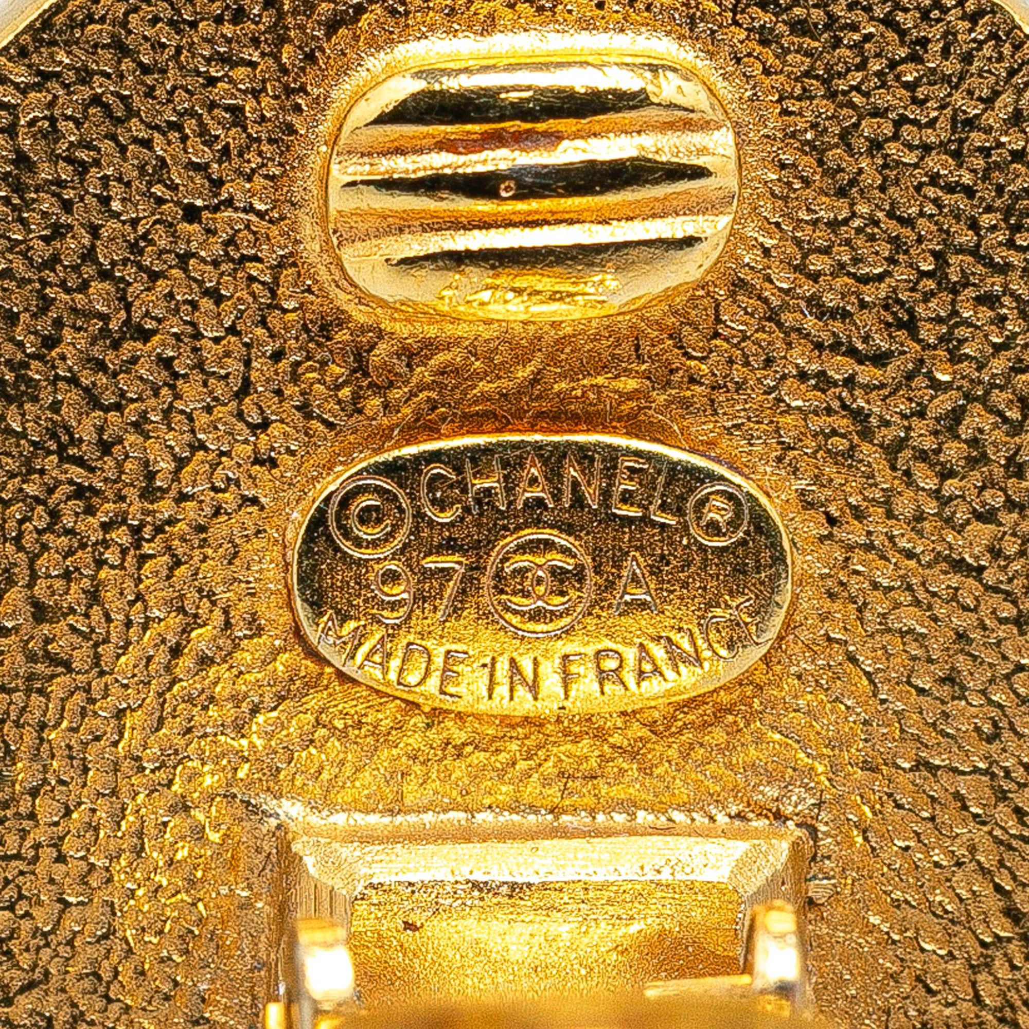 Chanel Chanel Gold Plated CC Clip On Earrings Gold Size ONE SIZE - 3 Thumbnail