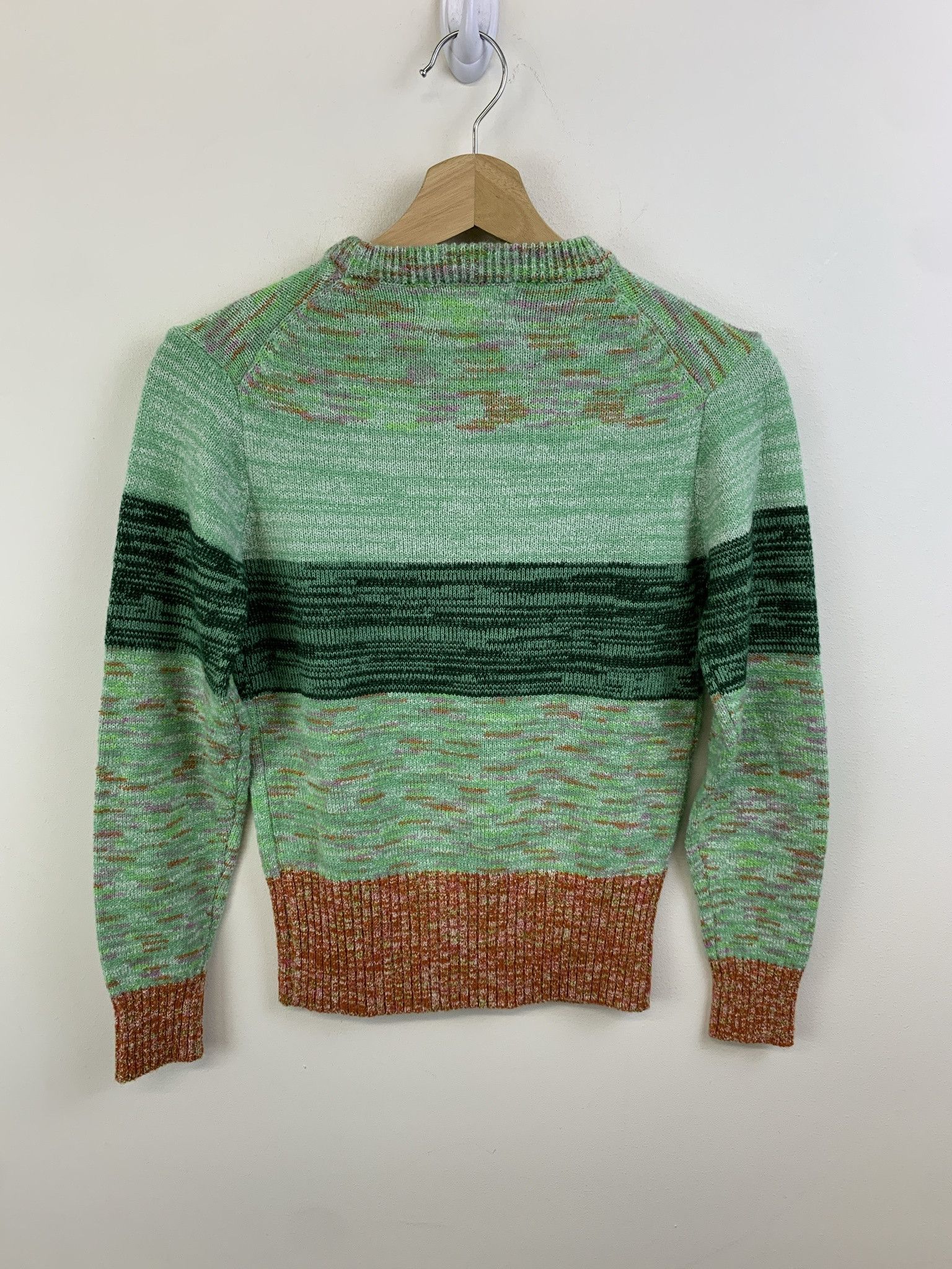 Other Vintage 90s Choo Choo Train Green Heather Knit Sweater Size XS Size US XS / EU 42 / 0 - 4 Thumbnail