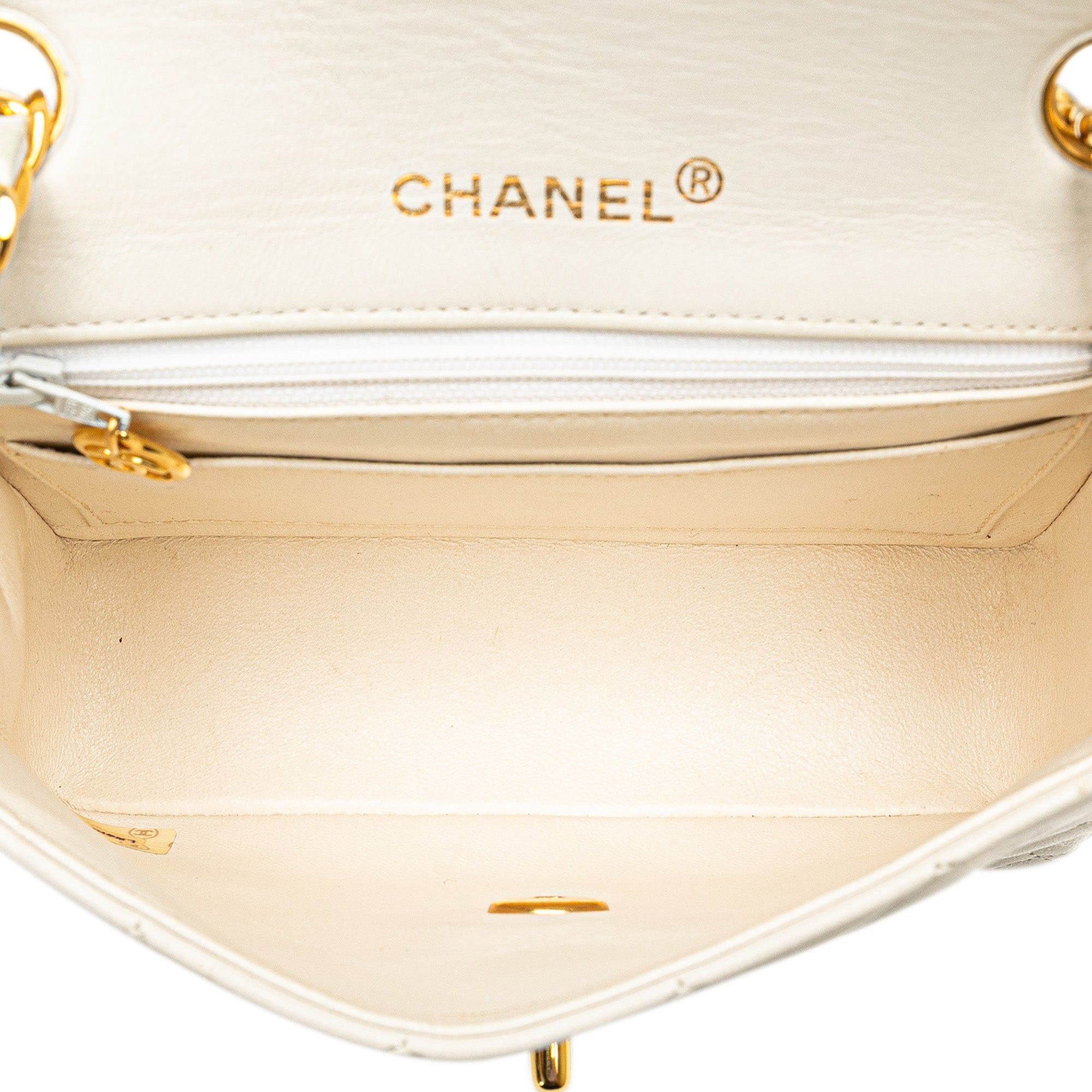 Chanel Chanel Mini Square Classic Lambskin Single Flap White Size ONE SIZE - 4 Thumbnail