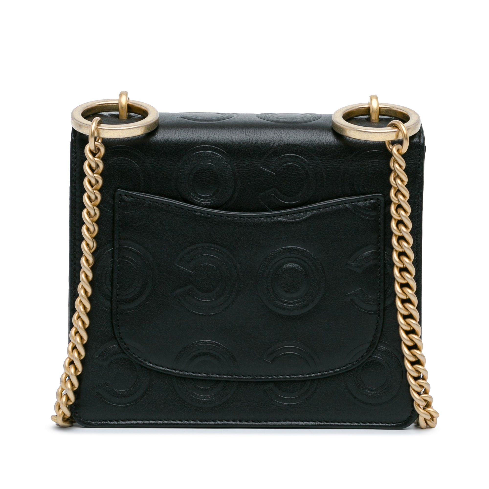 Chanel Chanel Mini Square Coco Embossed Calfskin Flap Black Size ONE SIZE - 3 Thumbnail