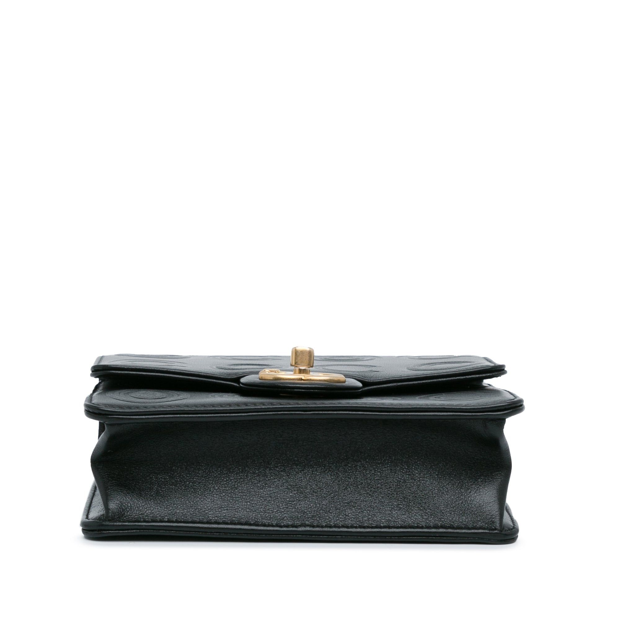 Chanel Chanel Mini Square Coco Embossed Calfskin Flap Black Size ONE SIZE - 4 Thumbnail