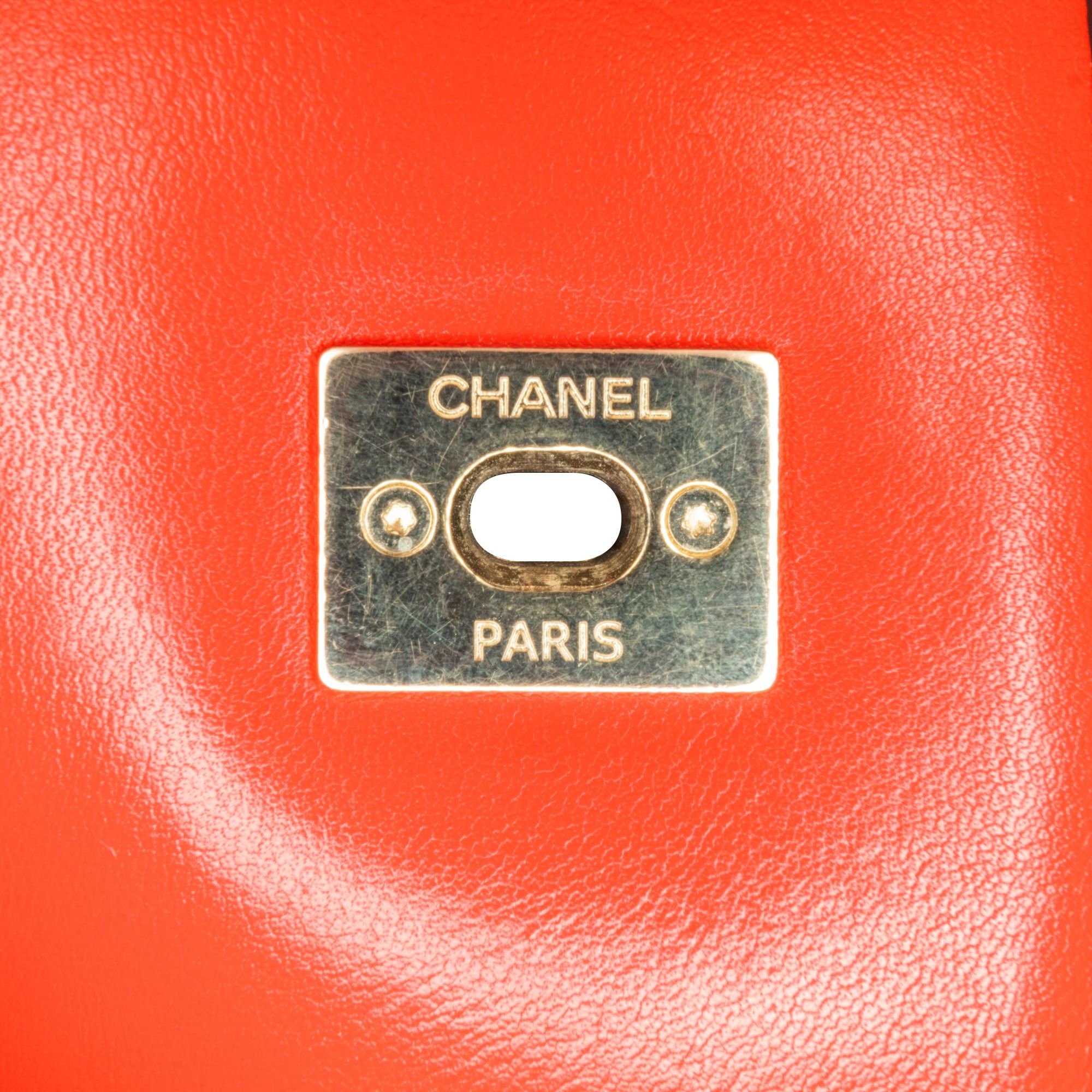 Chanel Chanel Quilted Lambskin Knock on Wood Satchel Red Size ONE SIZE - 7 Thumbnail