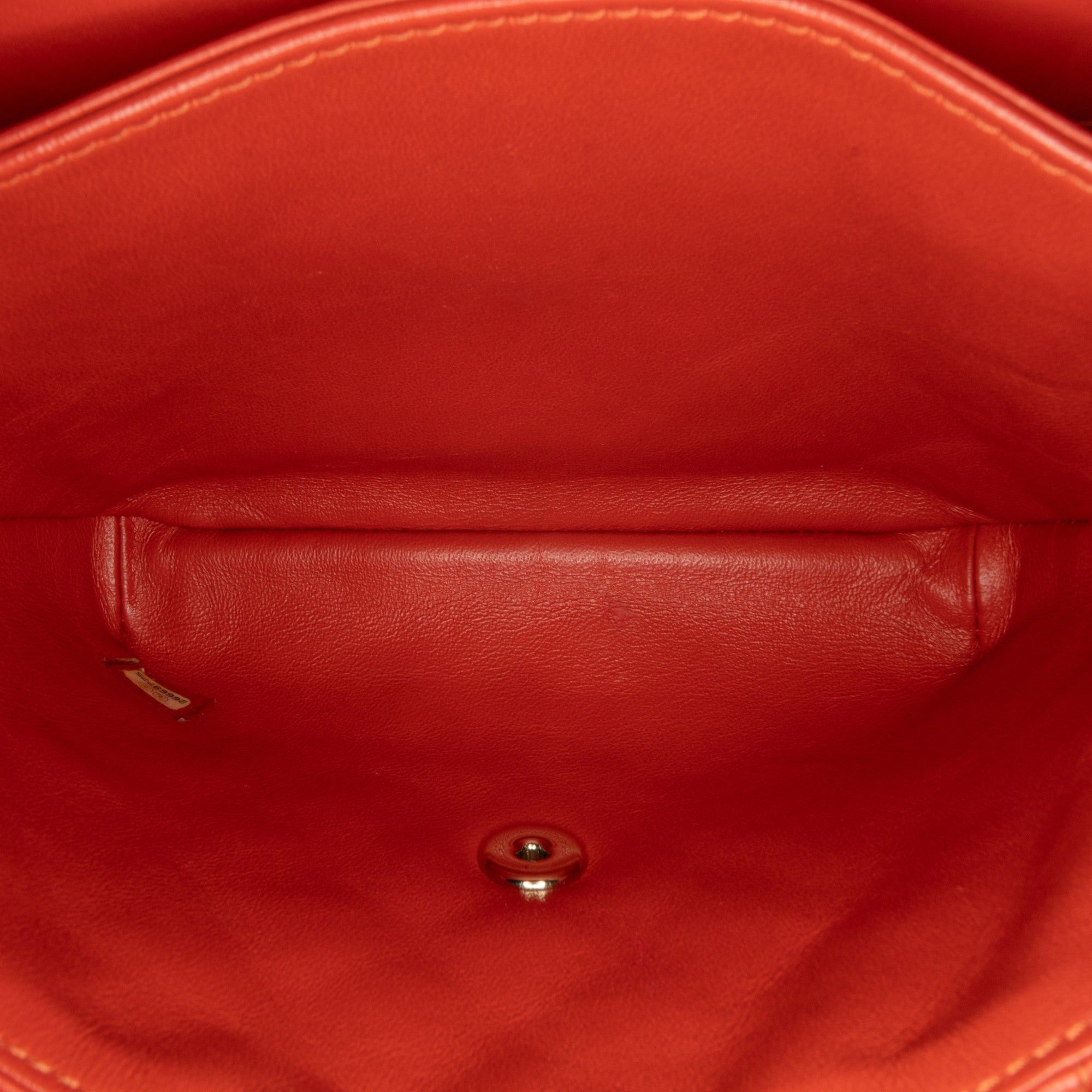 Chanel Chanel Quilted Lambskin Knock on Wood Satchel Red Size ONE SIZE - 4 Thumbnail