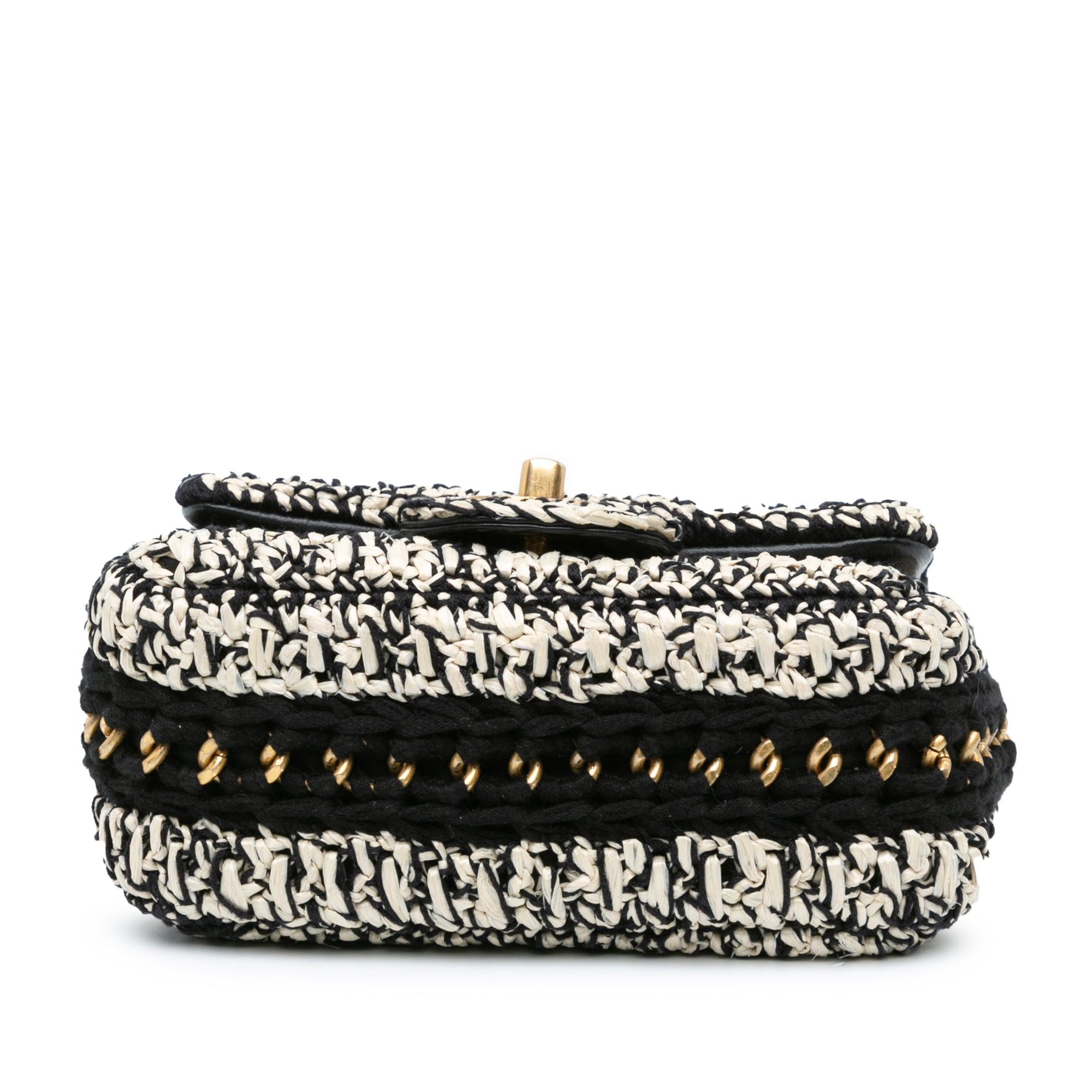 Chanel Chanel Raffia Braided with Love Flap White Size ONE SIZE - 3 Thumbnail