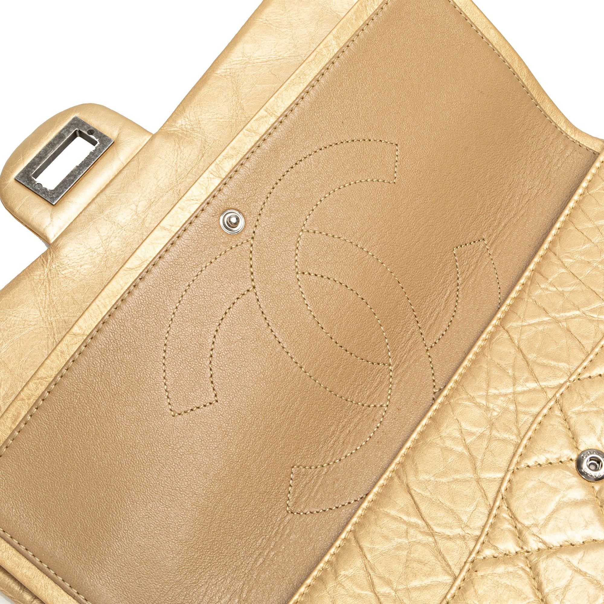 Chanel Chanel Reissue 2.55 Aged Calfskin Double Flap 227 Gold Size ONE SIZE - 8 Thumbnail