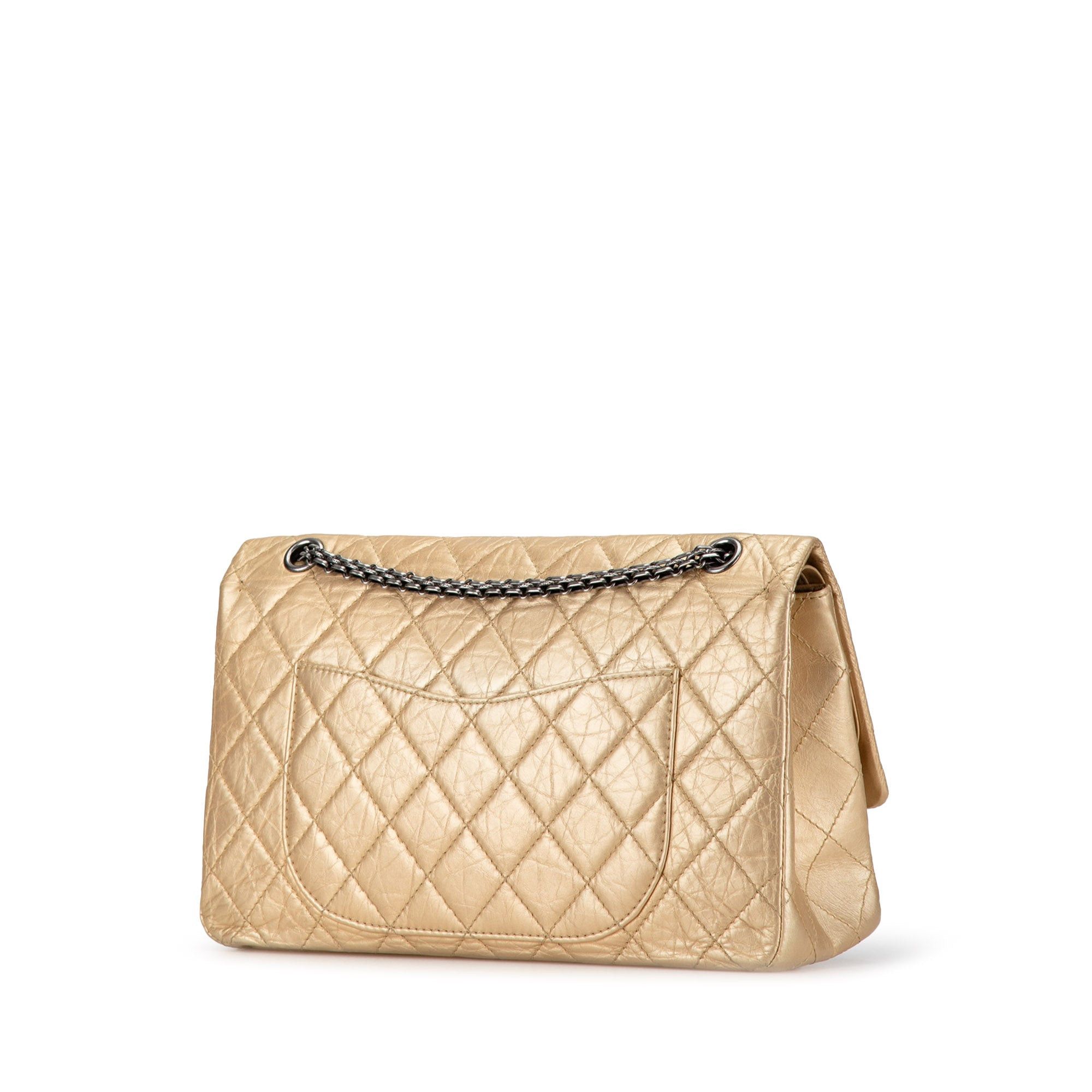 Chanel Chanel Reissue 2.55 Aged Calfskin Double Flap 227 Gold Size ONE SIZE - 2 Thumbnail