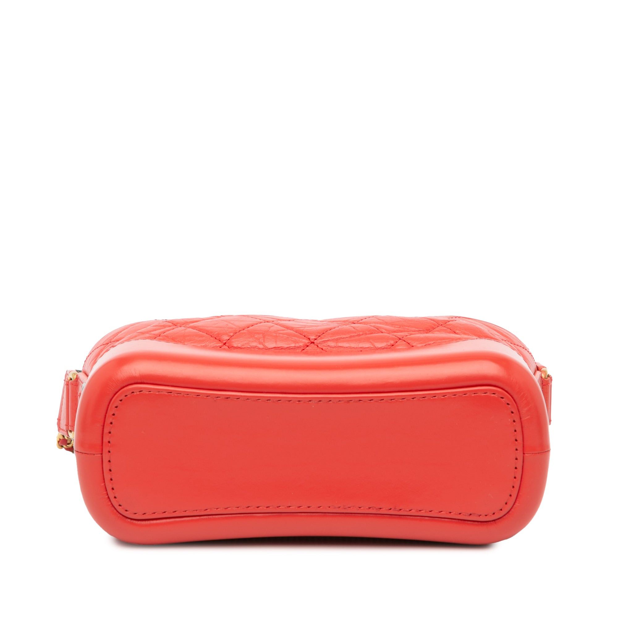 Chanel Chanel Small Aged Calfskin Gabrielle Crossbody Red Size ONE SIZE - 3 Thumbnail