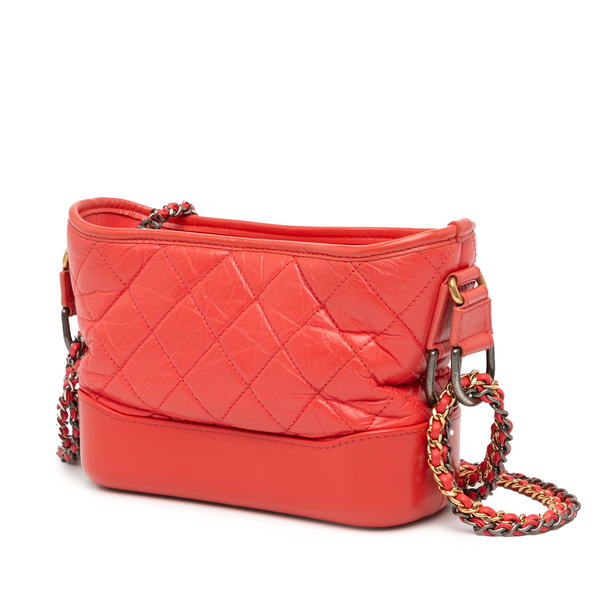 Chanel Chanel Small Aged Calfskin Gabrielle Crossbody Red Size ONE SIZE - 2 Thumbnail