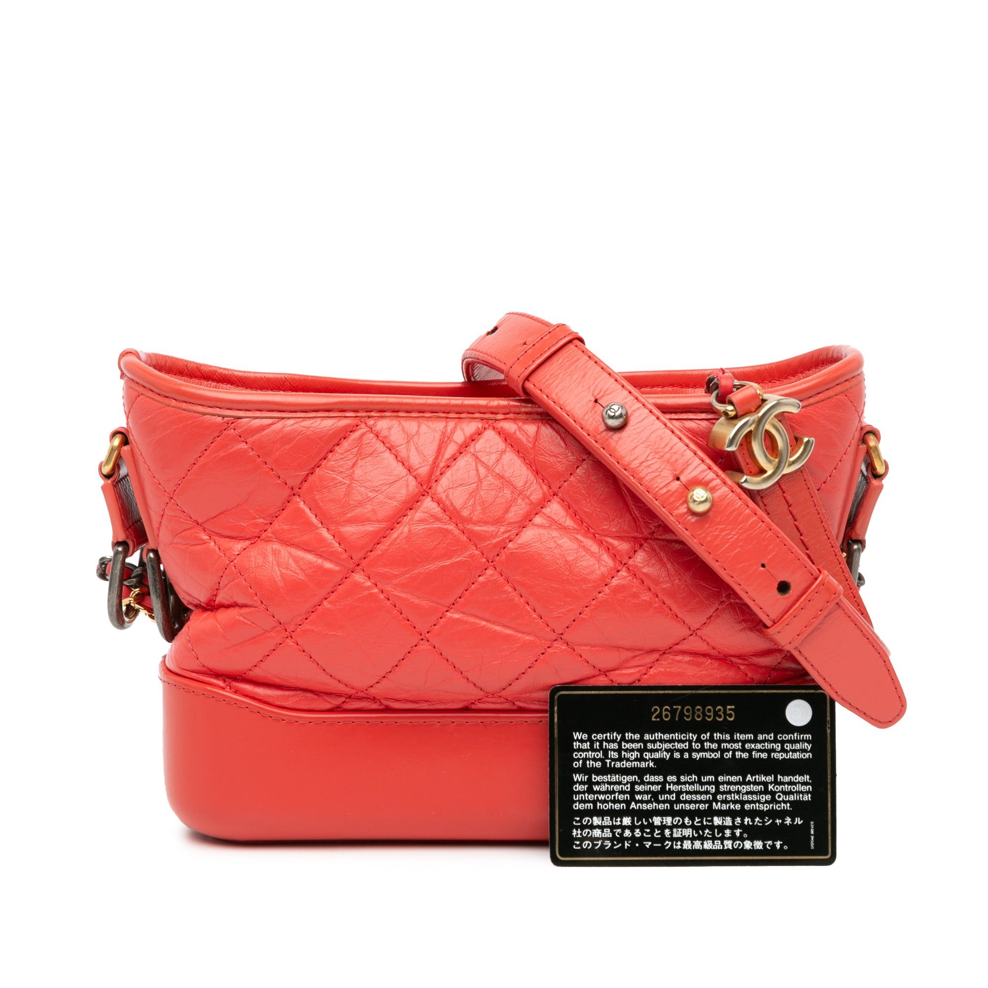 Chanel Chanel Small Aged Calfskin Gabrielle Crossbody Red Size ONE SIZE - 9 Thumbnail