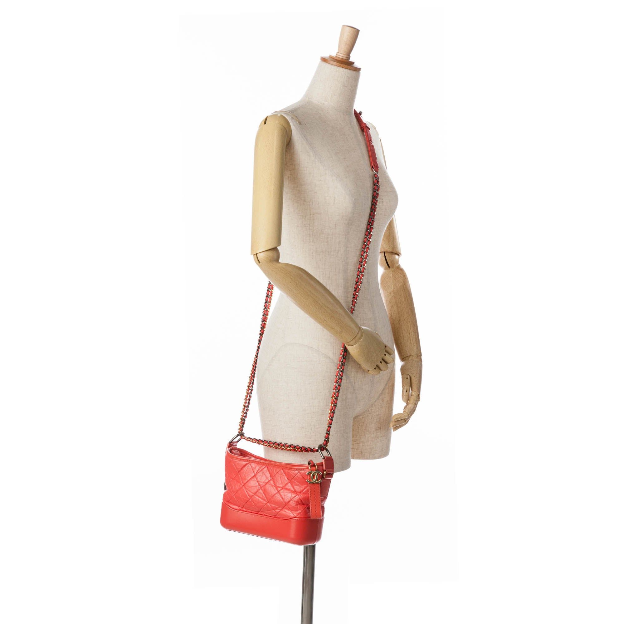 Chanel Chanel Small Aged Calfskin Gabrielle Crossbody Red Size ONE SIZE - 10 Thumbnail