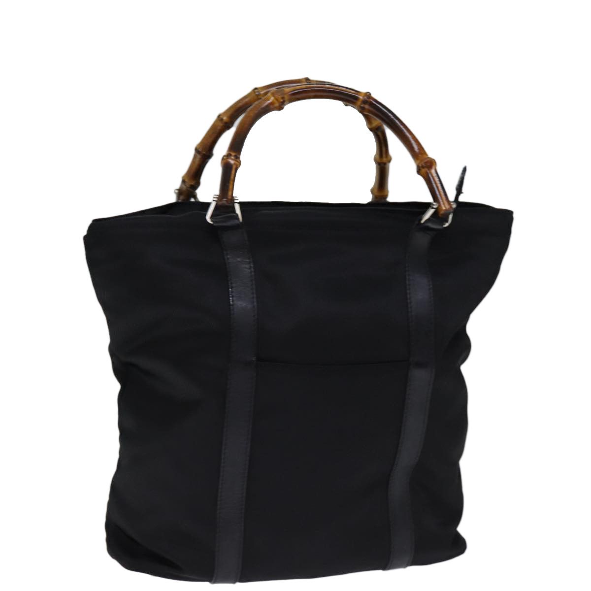 Gucci Bamboo Black Synthetic Handbag (Pre-Owned) Size ONE SIZE - 16 Thumbnail