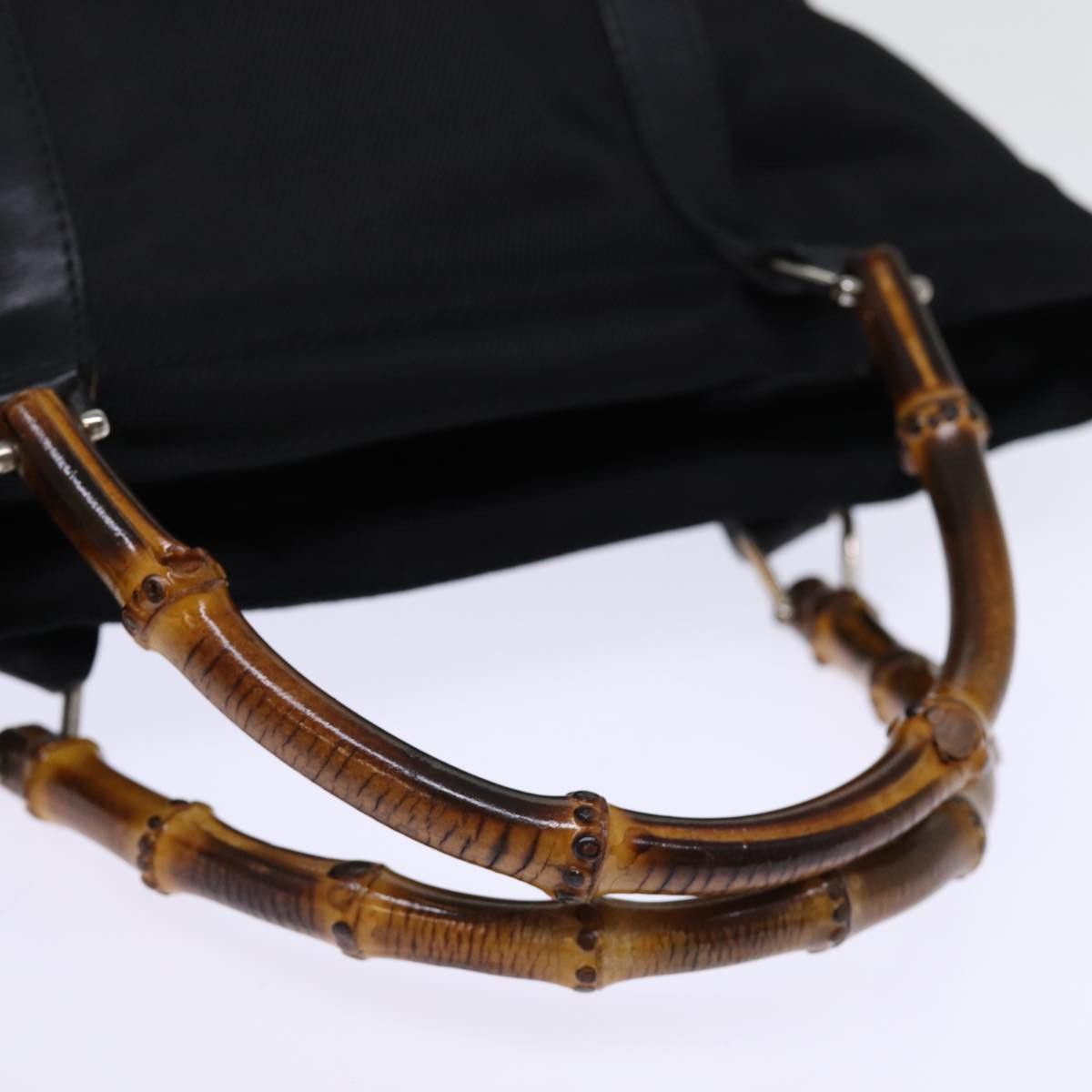 Gucci Bamboo Black Synthetic Handbag (Pre-Owned) Size ONE SIZE - 5 Thumbnail