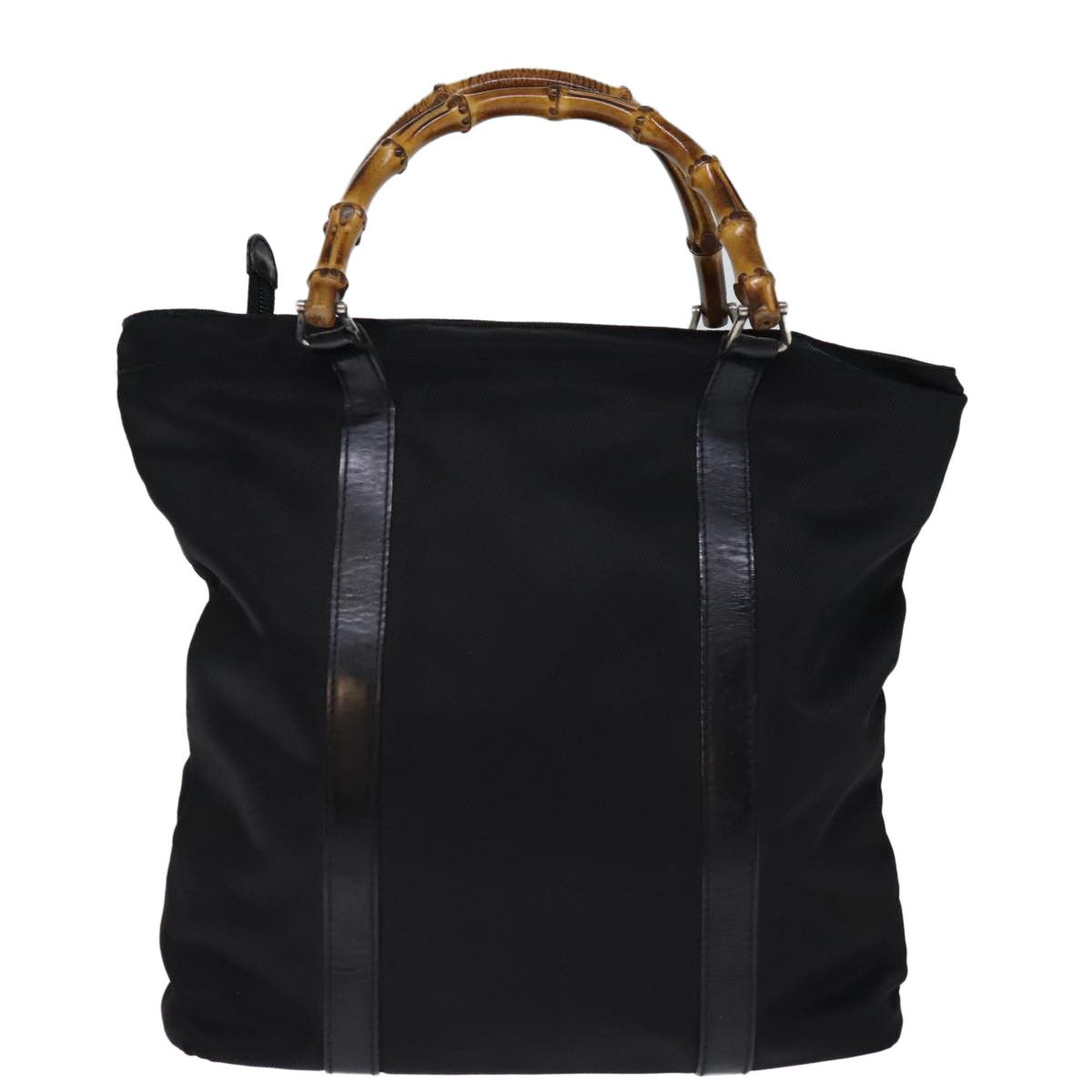 Gucci Bamboo Black Synthetic Handbag (Pre-Owned) Size ONE SIZE - 2 Thumbnail
