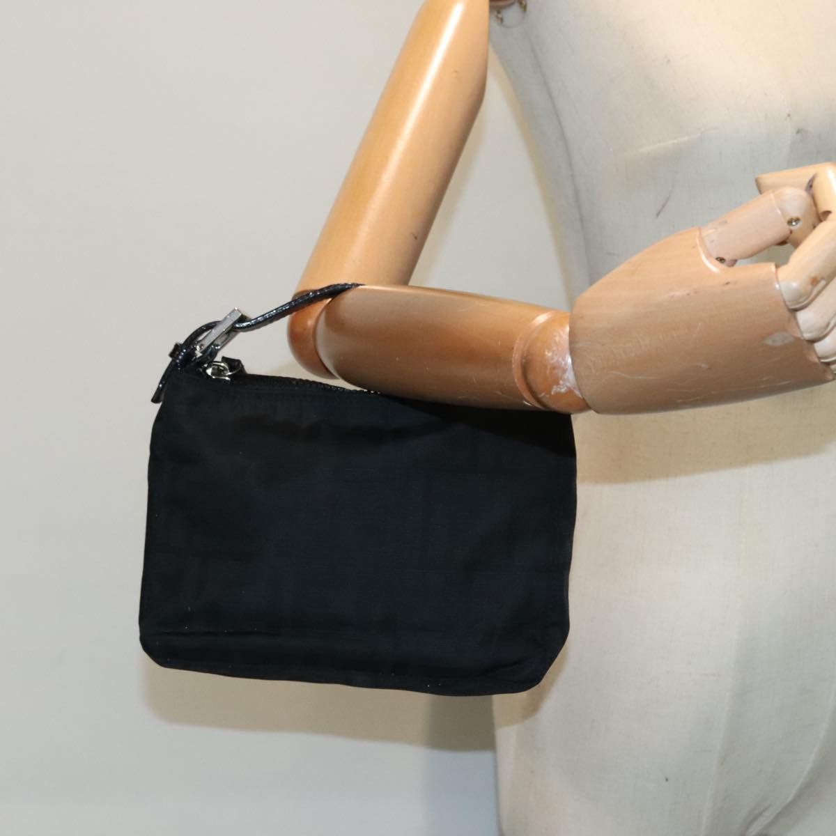 Fendi Black Canvas Handbag (Pre-Owned) Size ONE SIZE - 14 Thumbnail