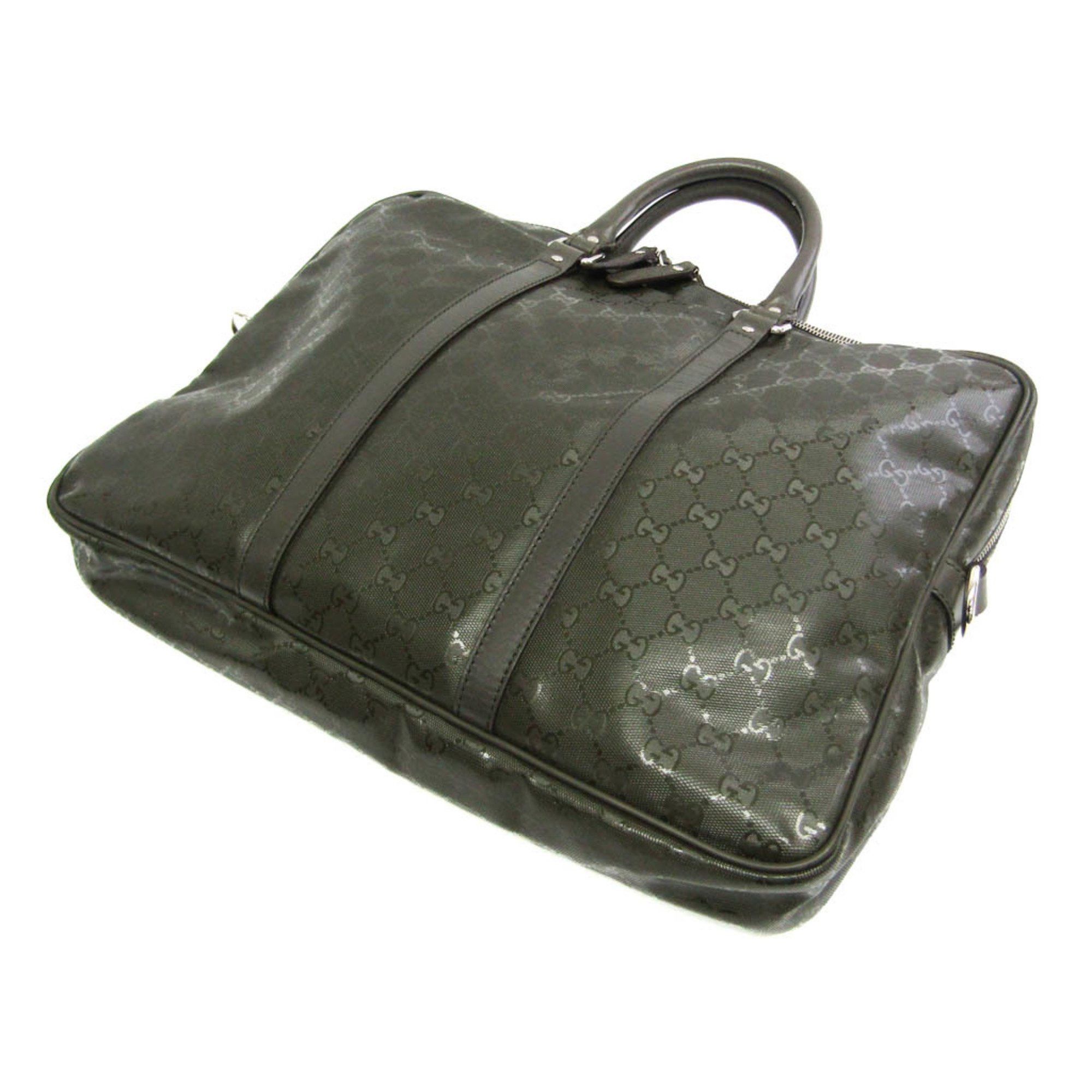 Gucci Gg Imprimé Khaki Canvas Briefcase Bag (Pre-Owned) Size ONE SIZE - 2 Thumbnail
