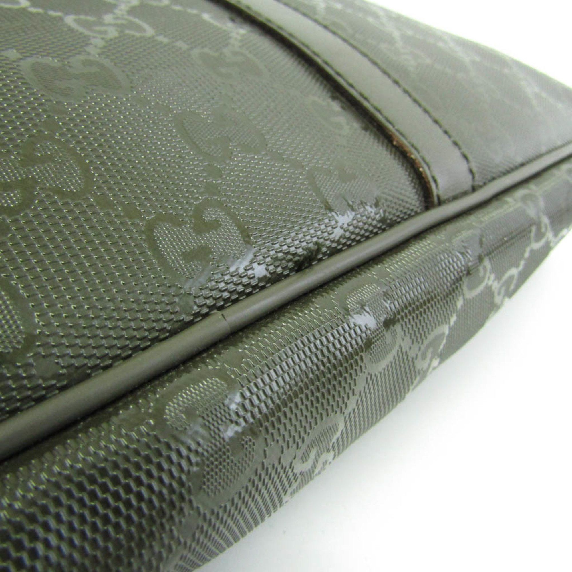 Gucci Gg Imprimé Khaki Canvas Briefcase Bag (Pre-Owned) Size ONE SIZE - 8 Thumbnail