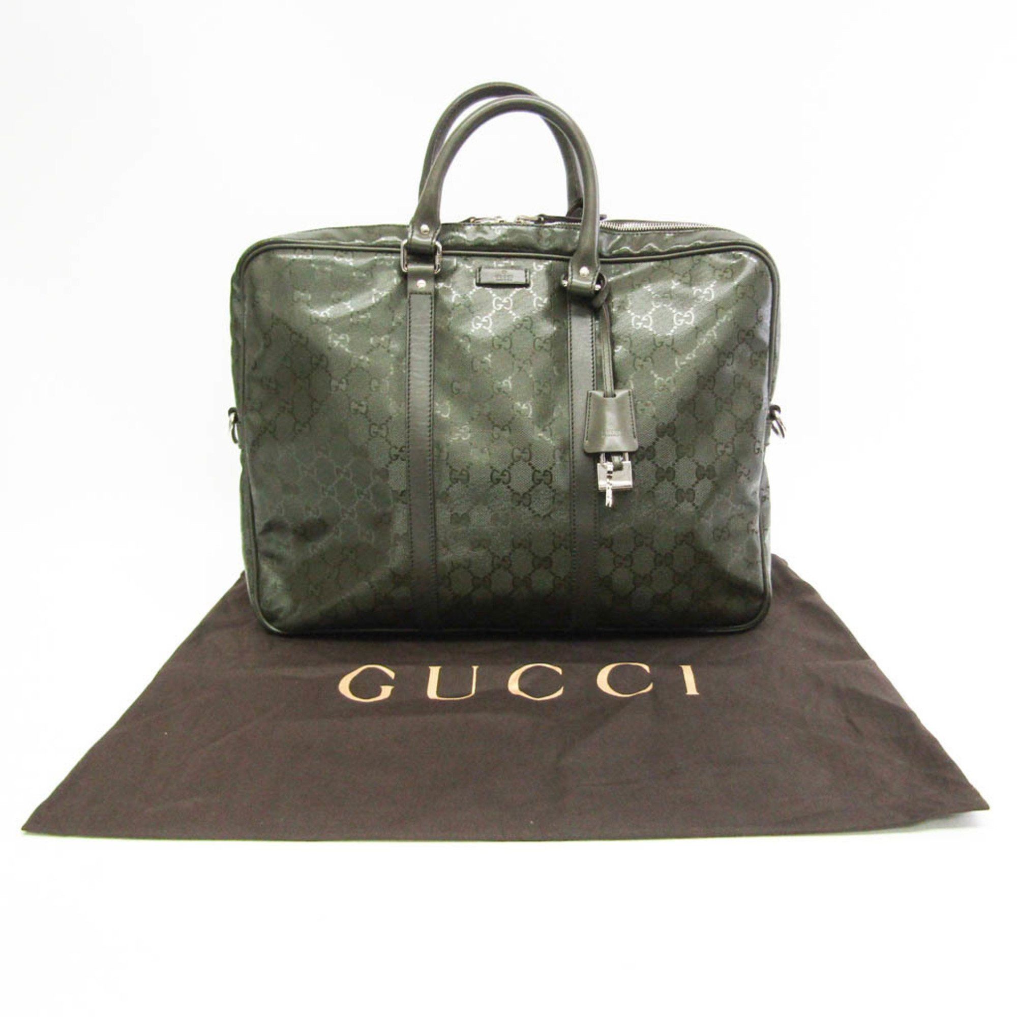 Gucci Gg Imprimé Khaki Canvas Briefcase Bag (Pre-Owned) Size ONE SIZE - 12 Thumbnail